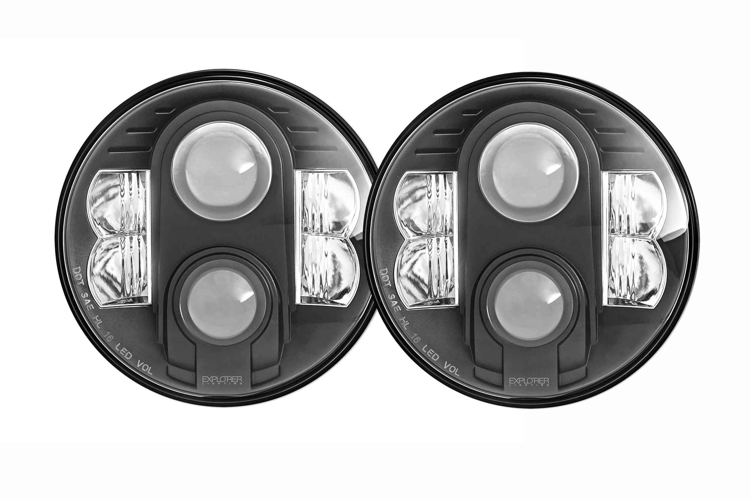 07-18 Jeep Wrangler JK 7" Round LED Hi/Lo Headlights