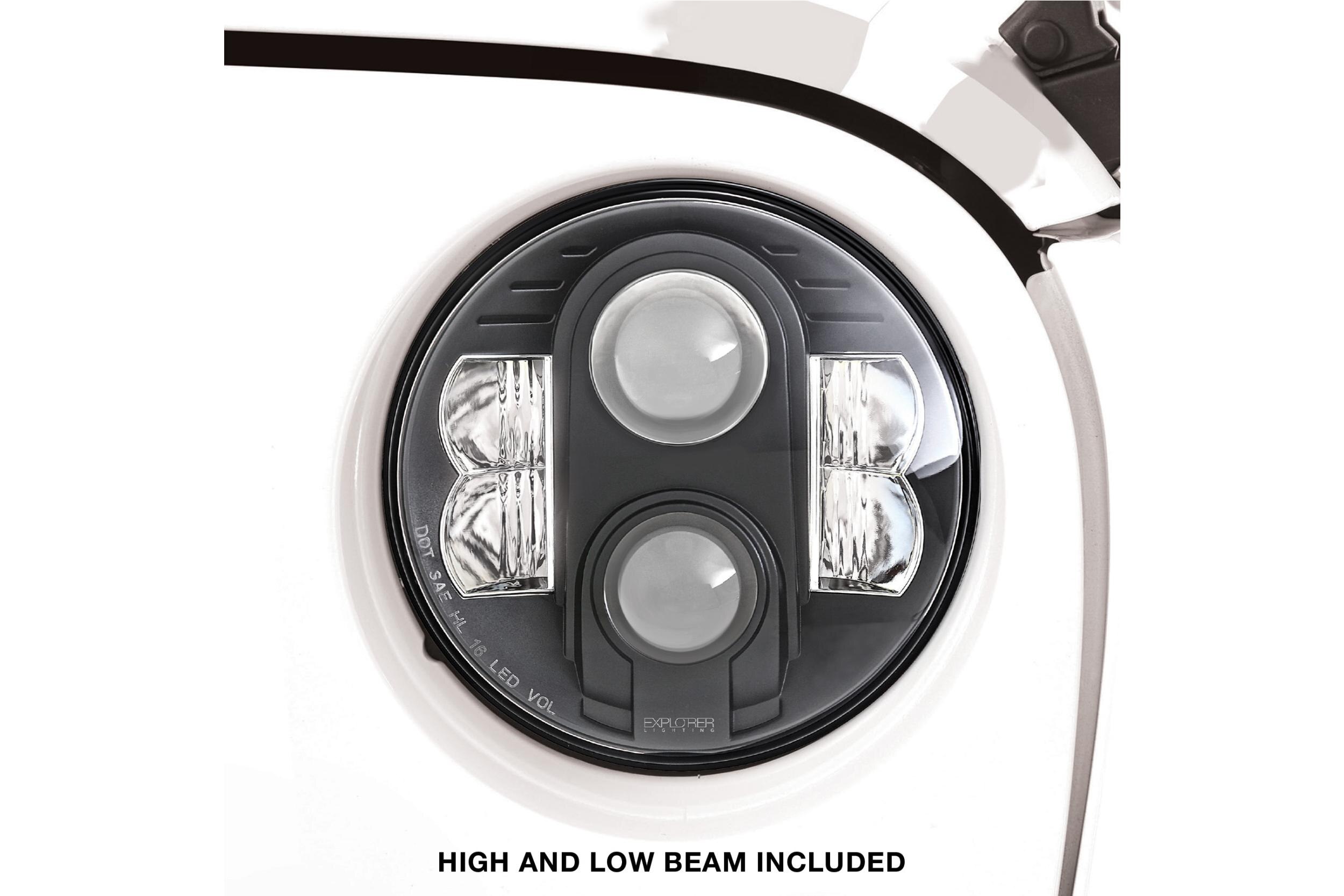 07-18 Jeep Wrangler JK 7" Round LED Hi/Lo Headlights photo 4