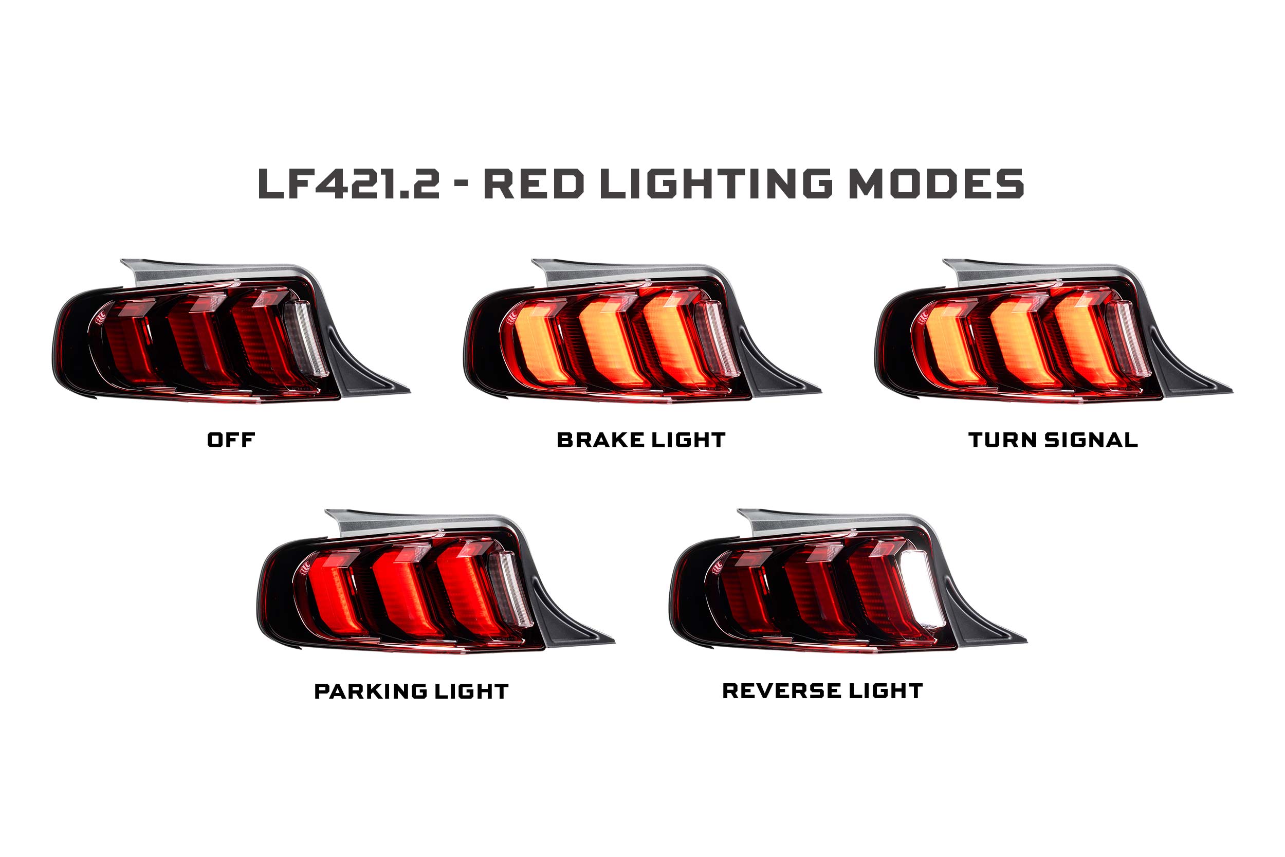 13-14 Ford Mustang Facelift XB LED Tail Lights (Red) photo 4