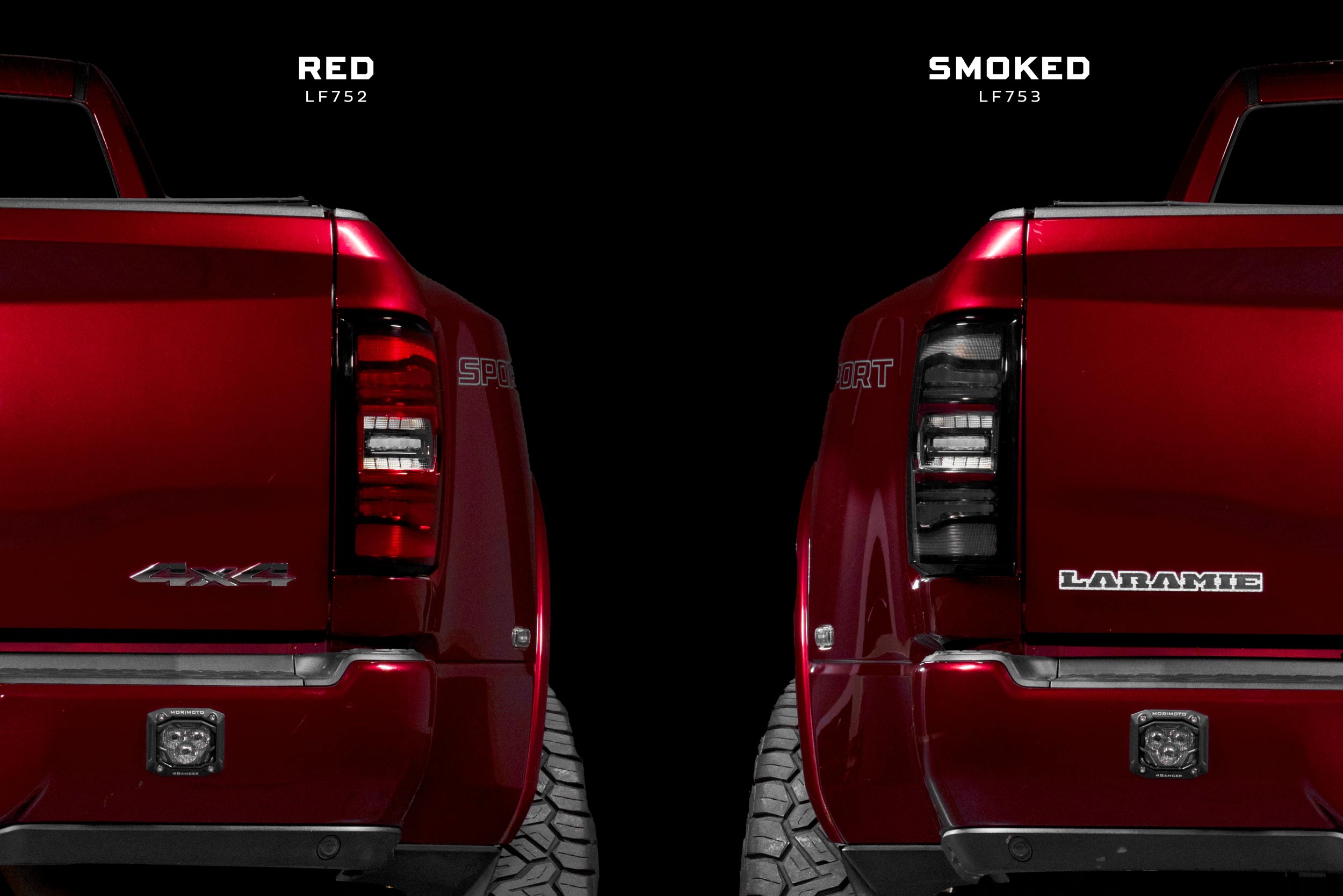 19-24 Ram HD XB LED Tail Lights (Red) photo 3