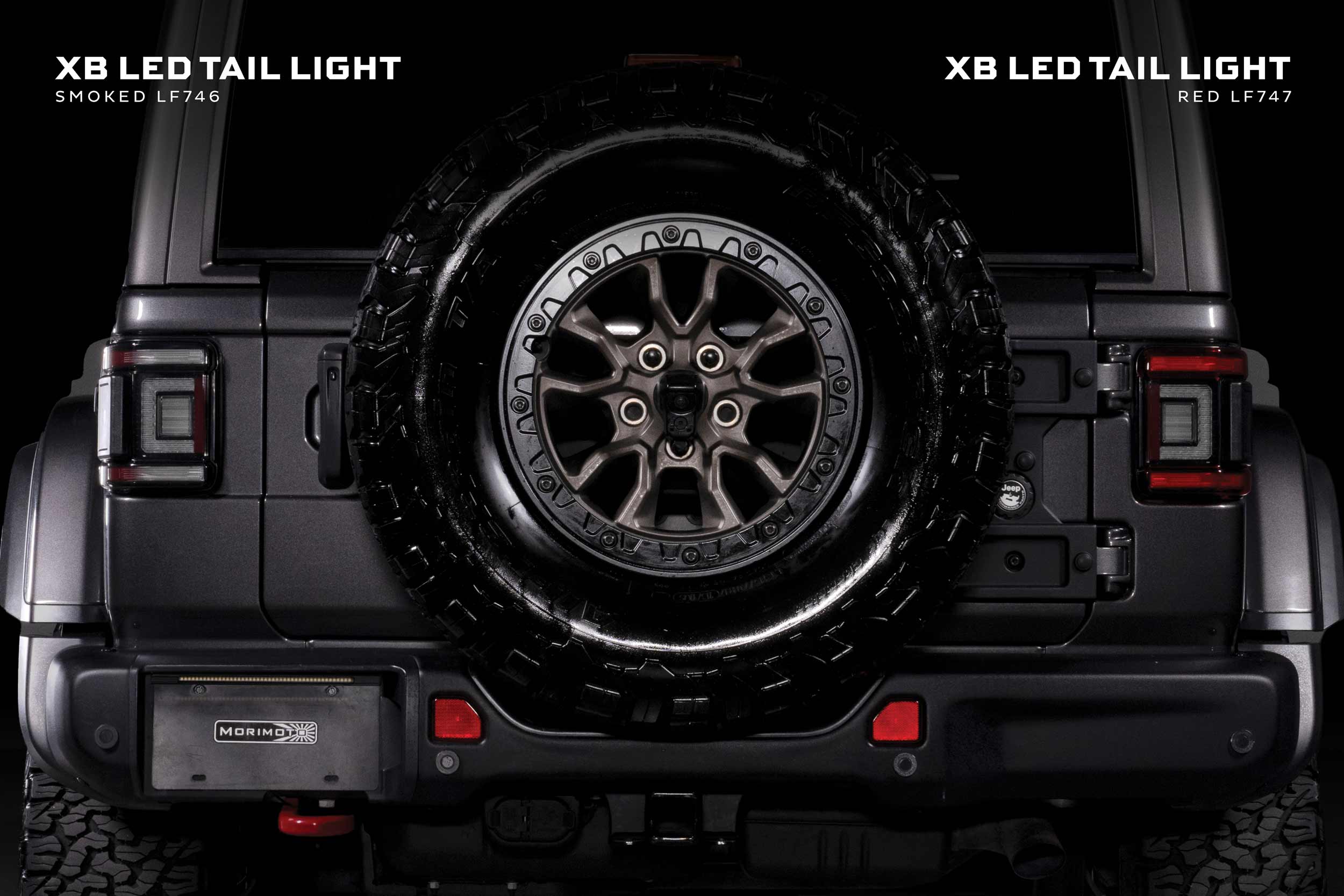 18-26 Jeep Wrangler JL XB LED Low Profile Tail Lights (Red) photo 3