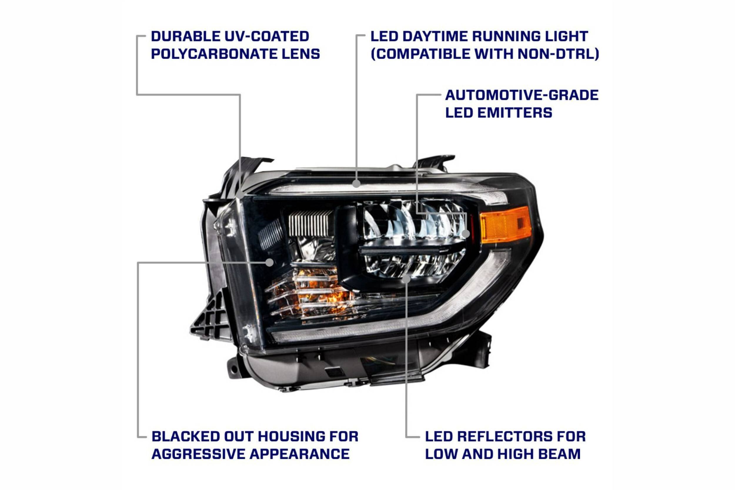 14-21 Toyota Tundra Reflector Headlights photo 4