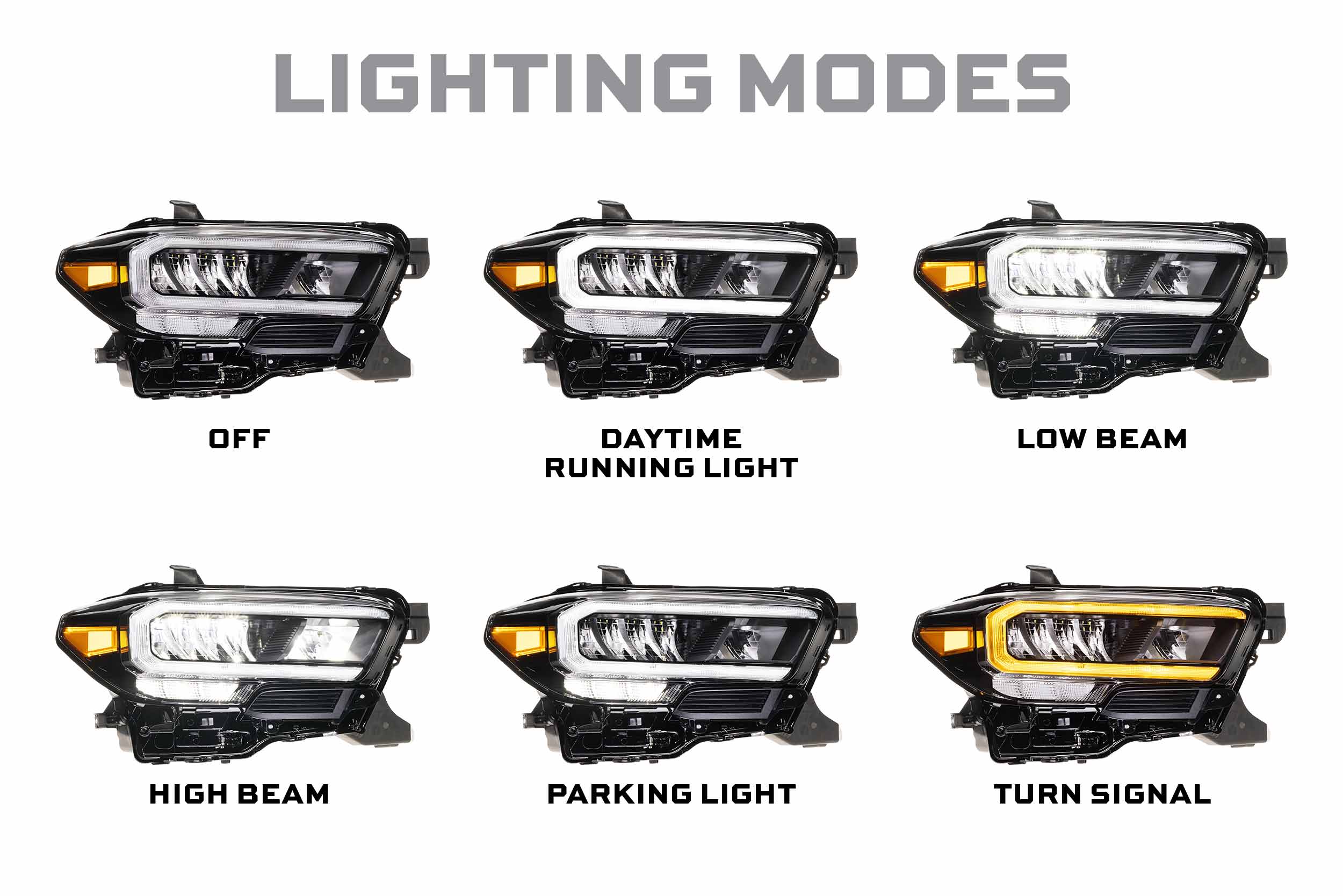 16-23 Toyota Tacoma OEM LED Headlights (Base) photo 4