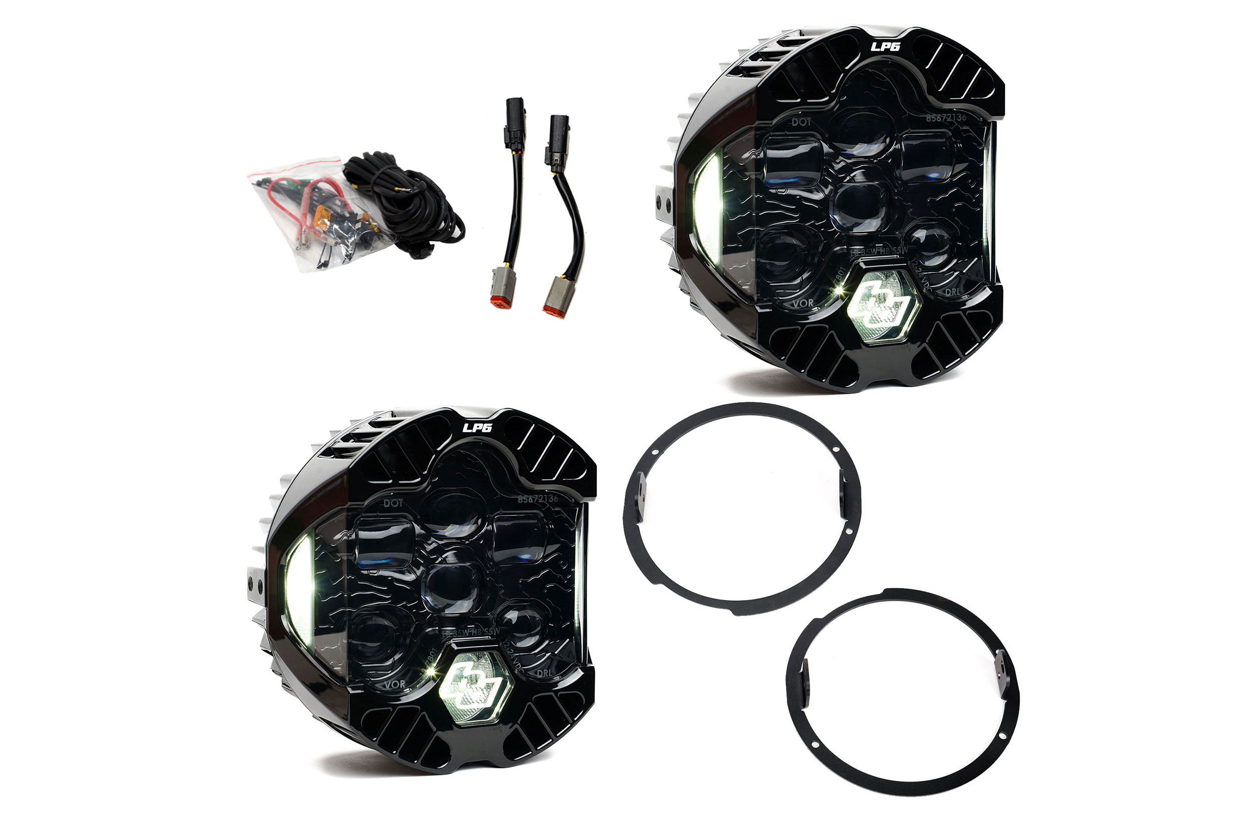 07-18 Jeep Wrangler JK DOT LP6 LED Headlight Kit photo 4