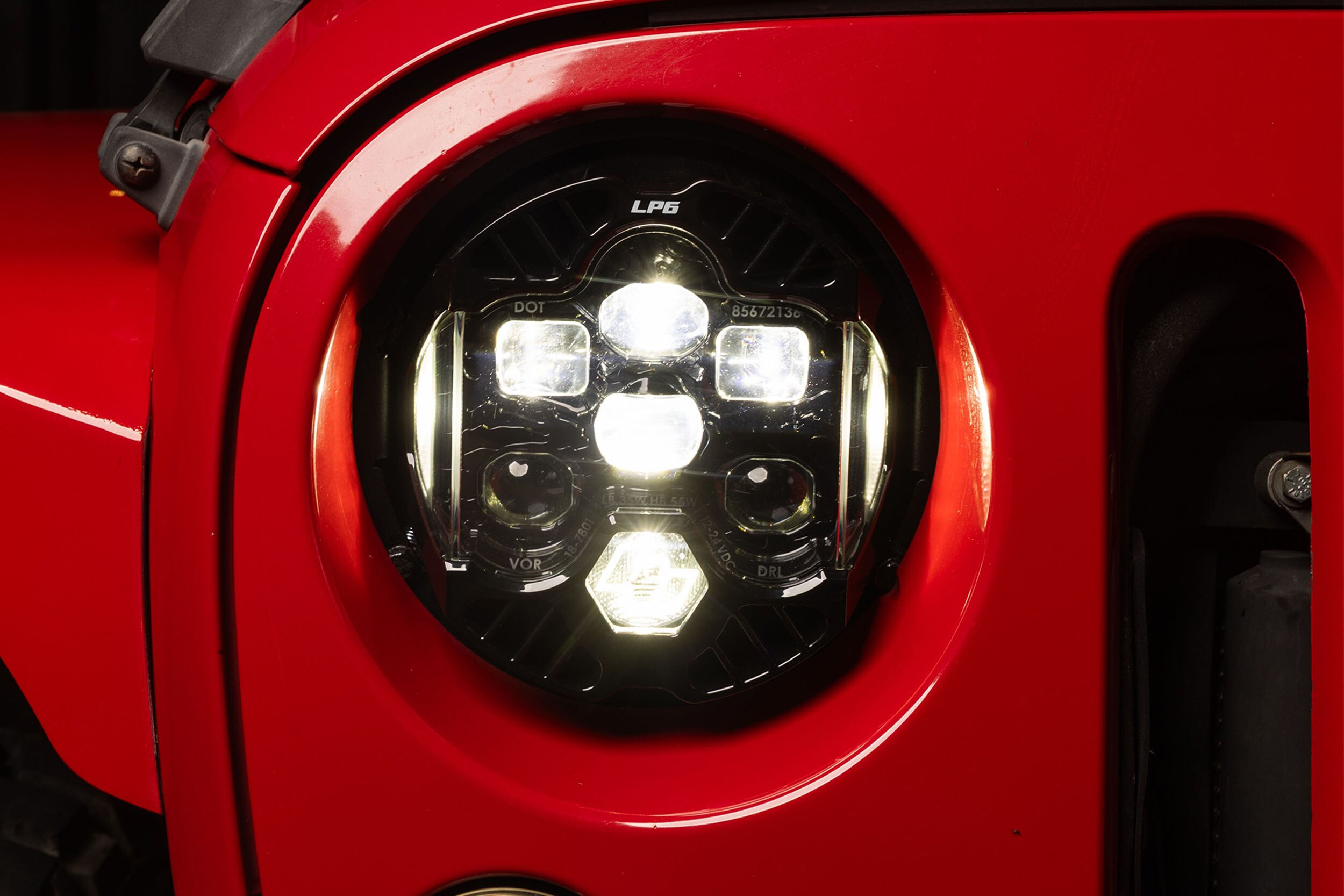 07-18 Jeep Wrangler JK DOT LP6 LED Headlight Kit photo 2