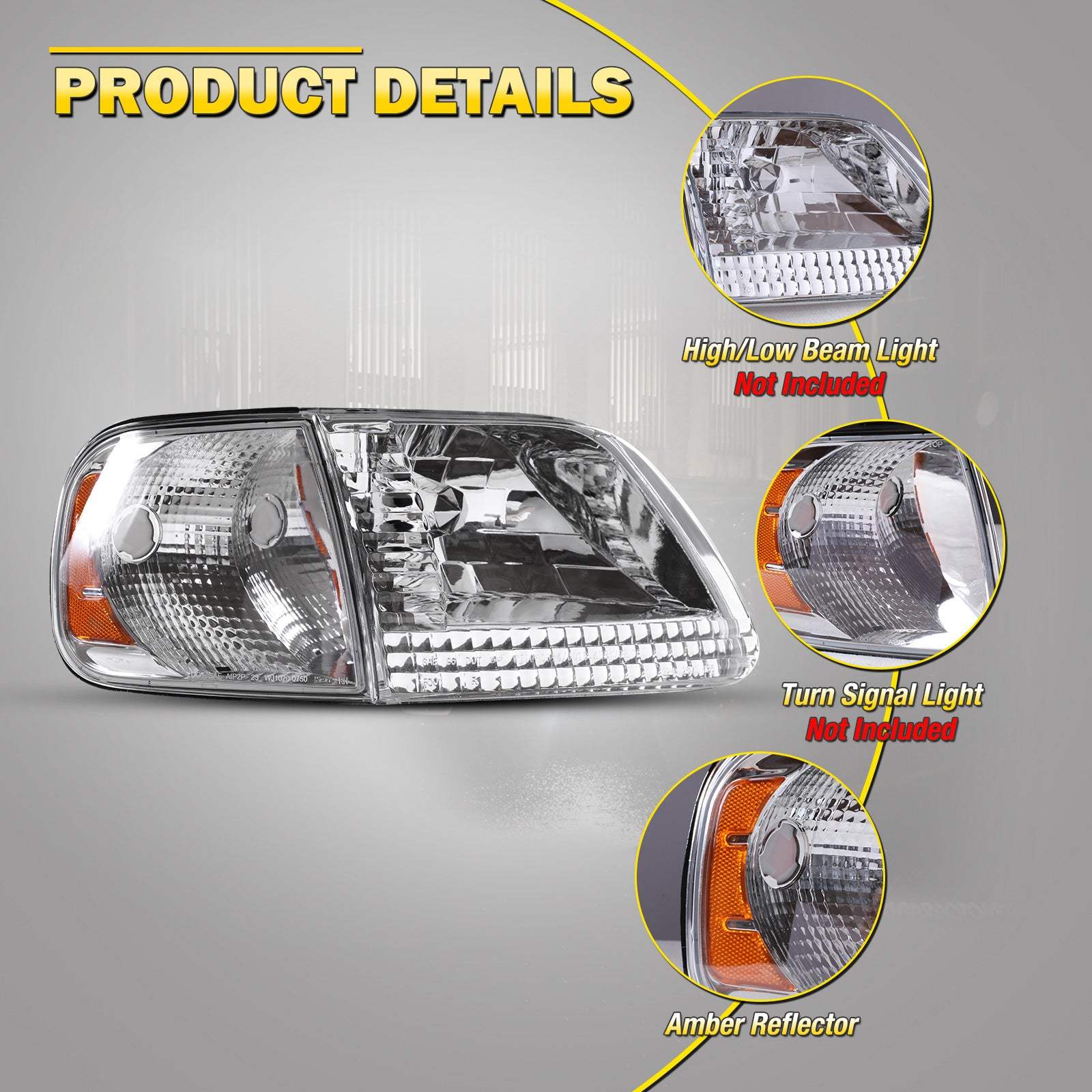 99-02 Ford Expedition: Winjet Fog Lights OE Replacement - Clear photo 2