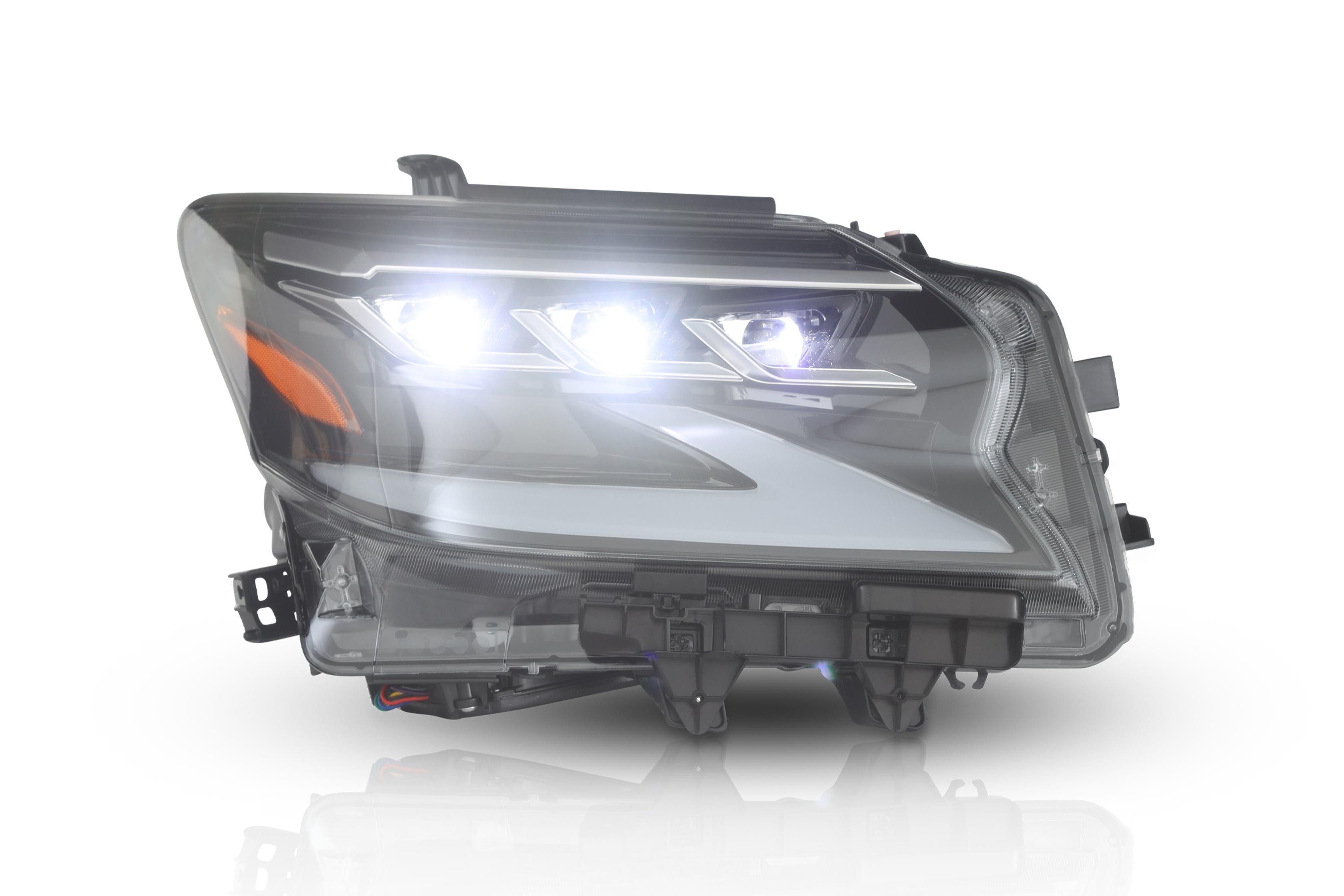 14-23 Lexus GX460: Attica Headlights - Gloss Black/Clear photo 4