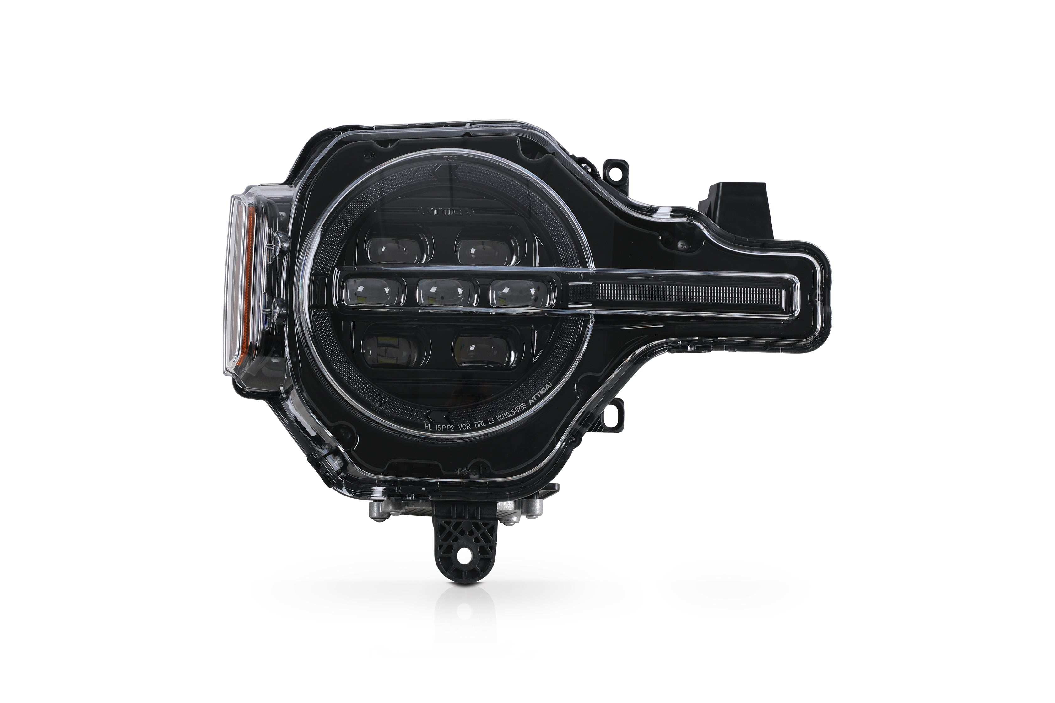 21-26 Ford Bronco: Attica Headlights - Glossy Black/Clear/Smoke Glow Bar photo 2