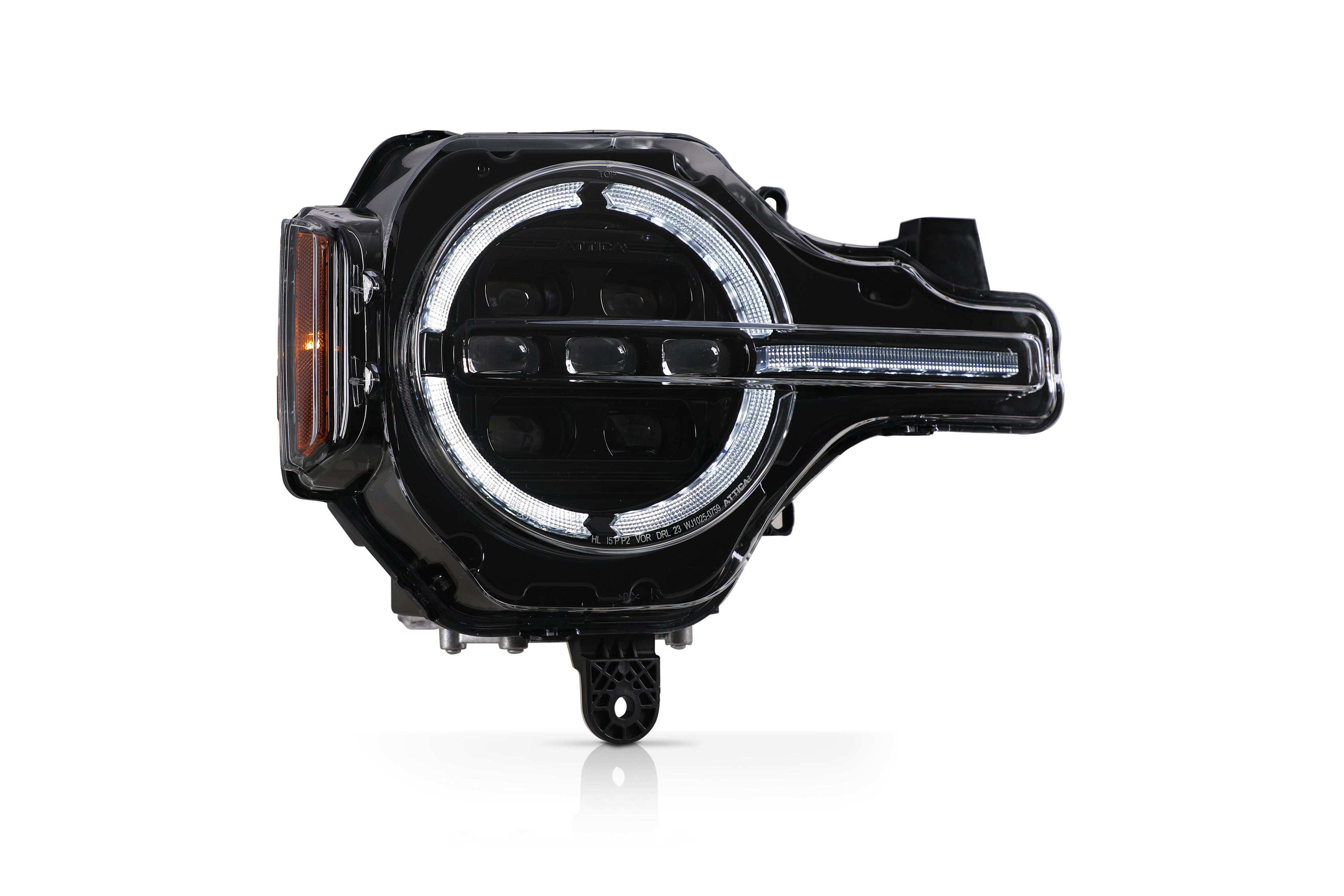 21-26 Ford Bronco: Attica Headlights - Glossy Black/Clear/Smoke Glow Bar photo 4