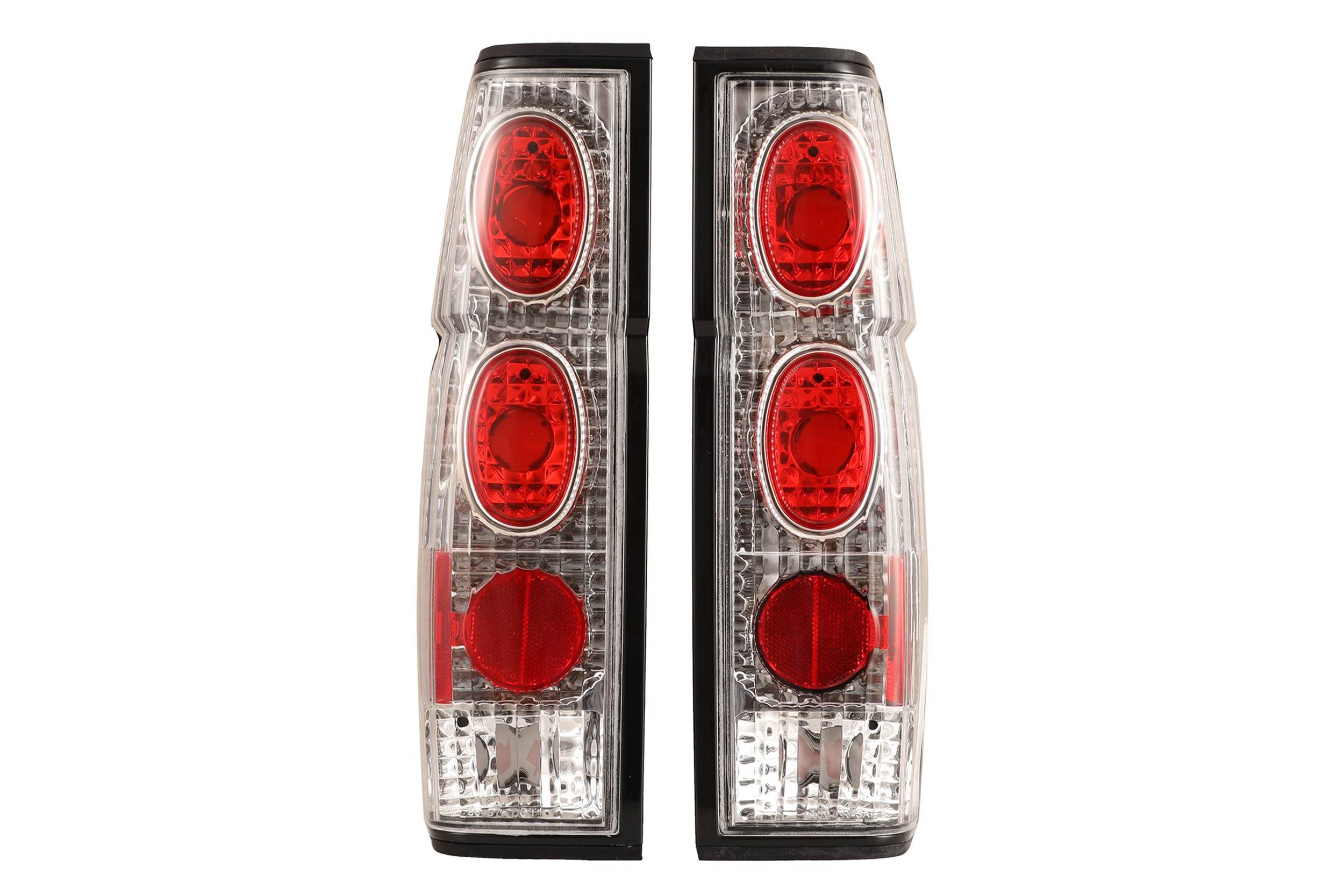 86-97 Nissan Hardbody: Winjet Altezza Tail Lights - Chrome/Clear
