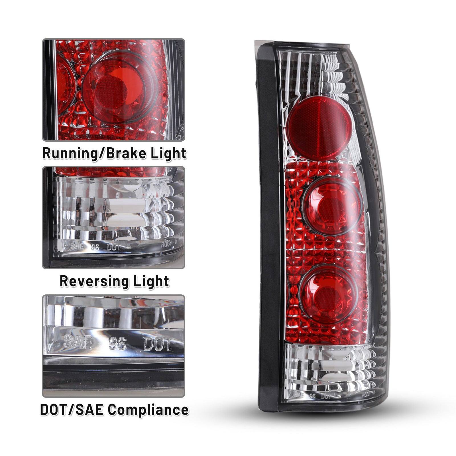 88-98 GMC C/K: Winjet Altezza Tail Lights - Chrome/Clear photo 2