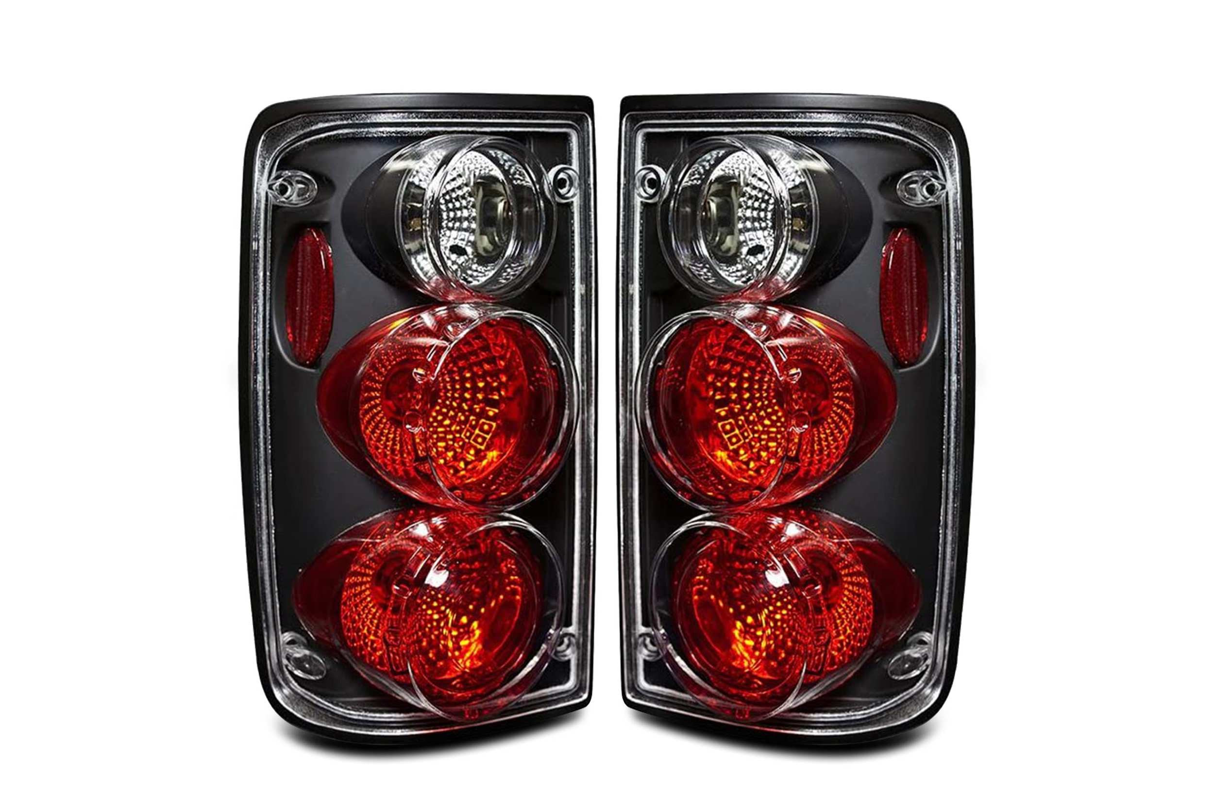 89-95 Toyota Pickup: Winjet Altezza Tail Lights - Black/Clear