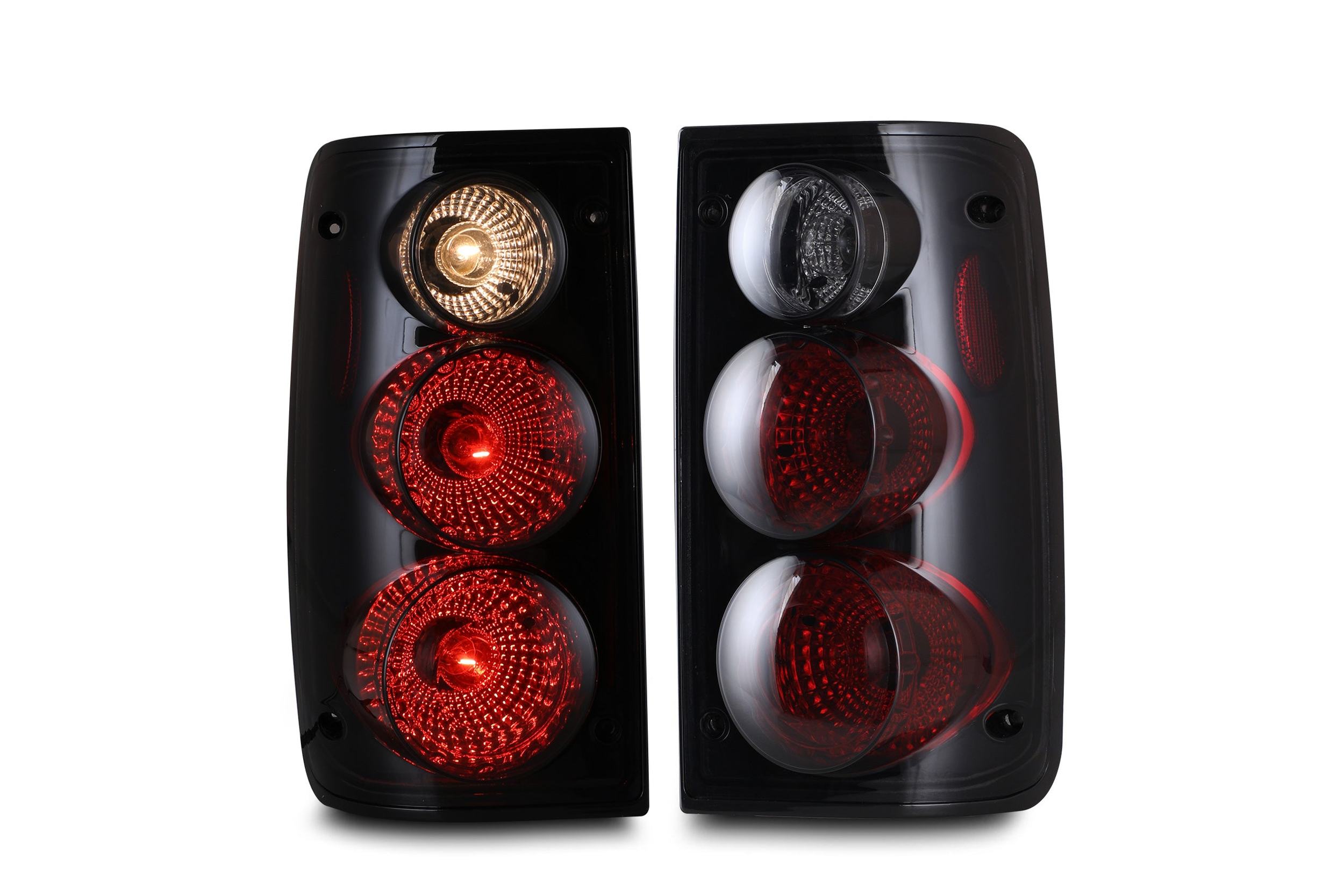 89-95 Toyota Pickup: Winjet Altezza Tail Lights - Black/Smoke