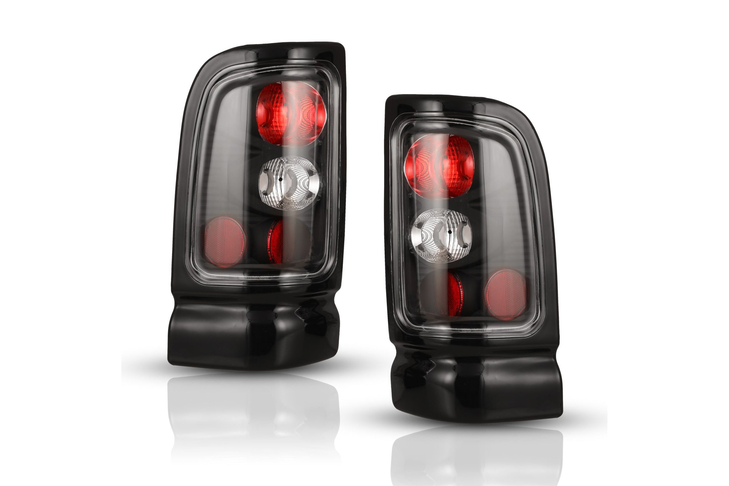 94-02 Ram 1500/HD: Winjet Altezza Tail Lights - Black/Clear