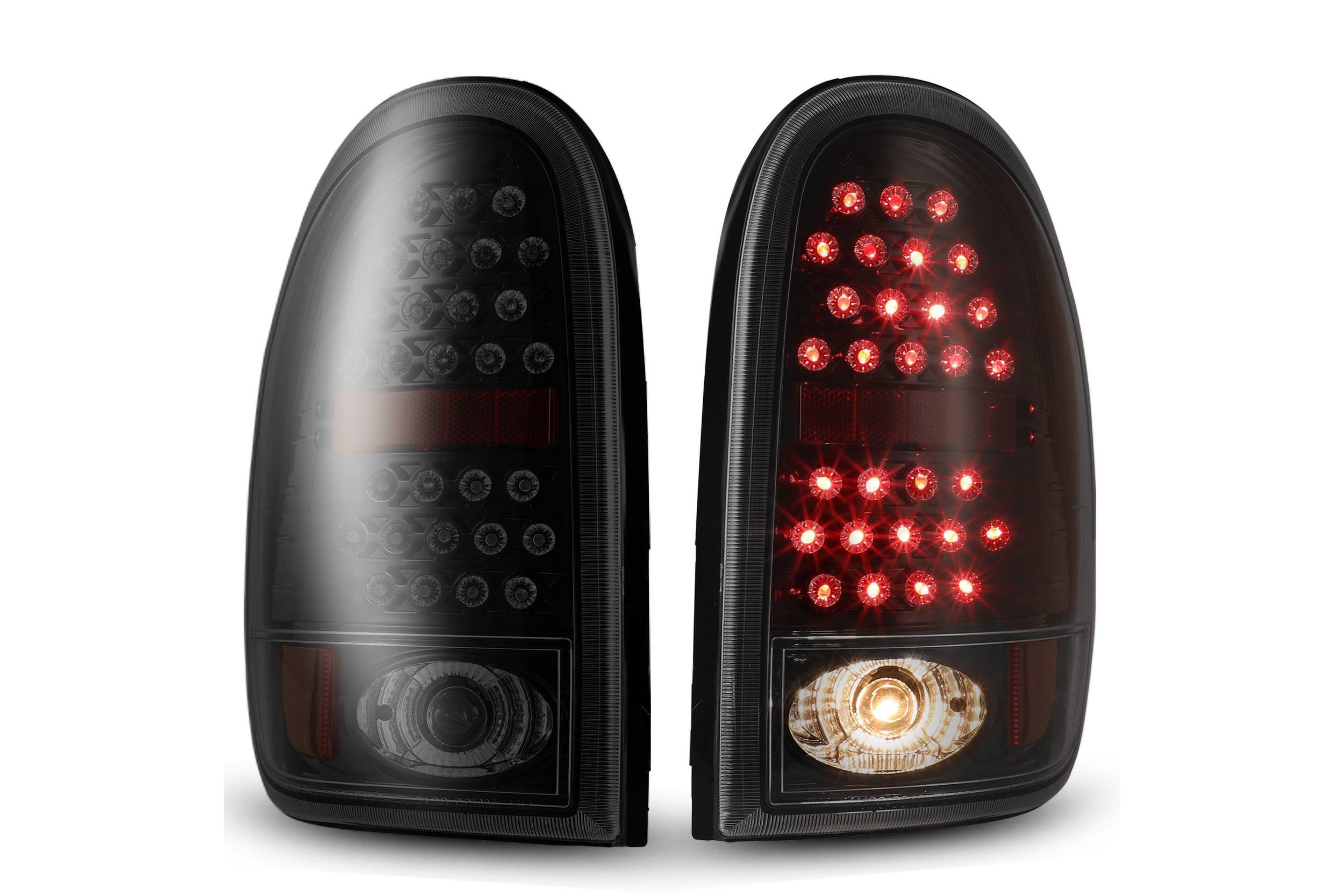 96-00 Plymouth Voyager, Grand Voyager: Winjet LED Tail Lights - Black/Smoke