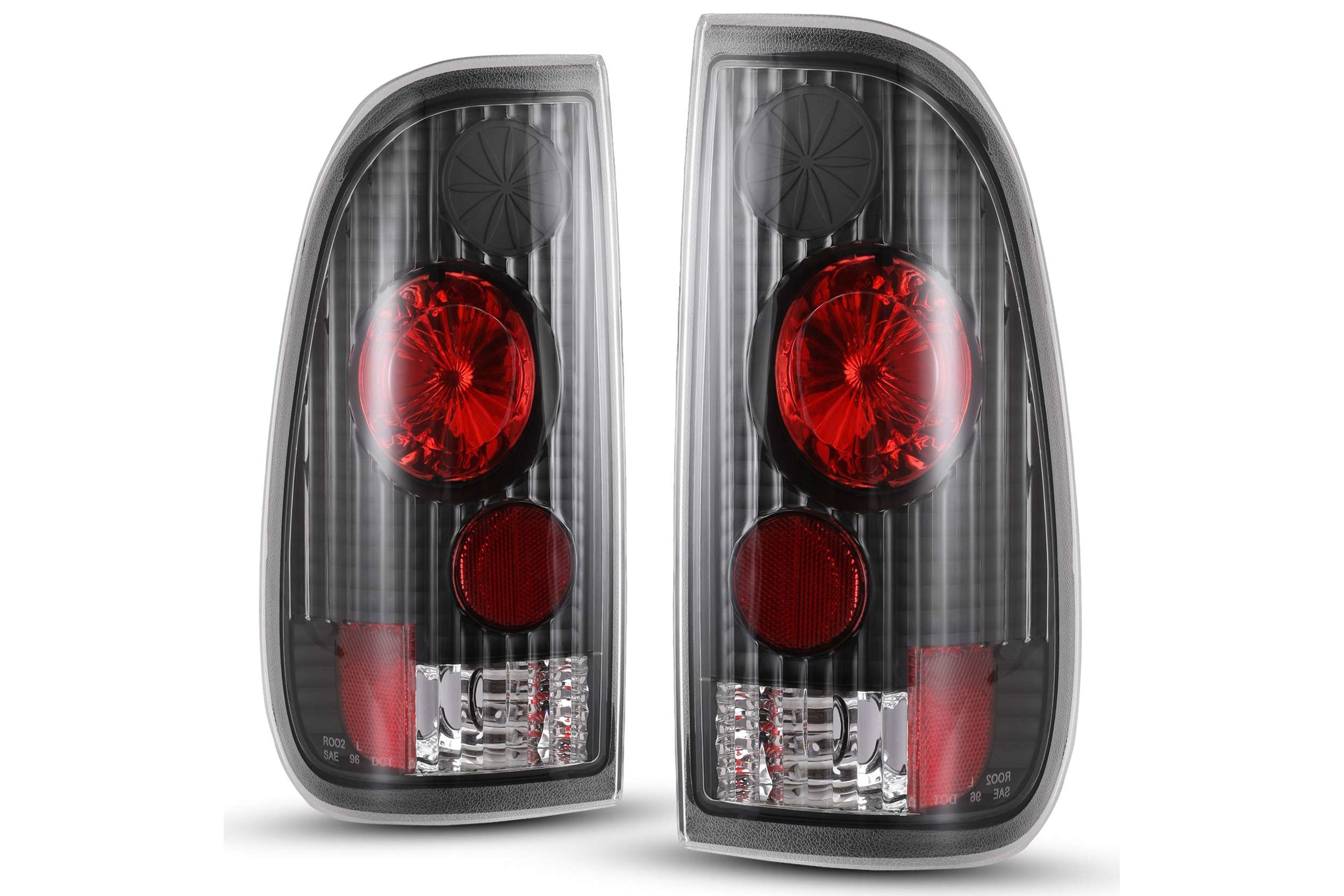 97-07 Ford Super Duty: Winjet Altezza Tail Lights - Black/Clear photo 2