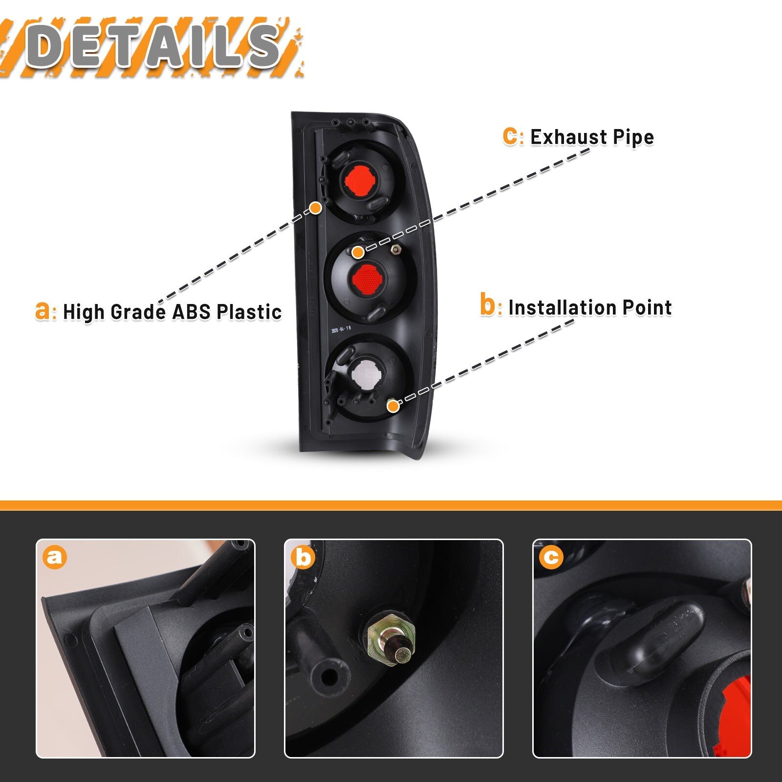 98-04 Nissan Frontier: Winjet Altezza Tail Lights - Black/Smoke photo 3