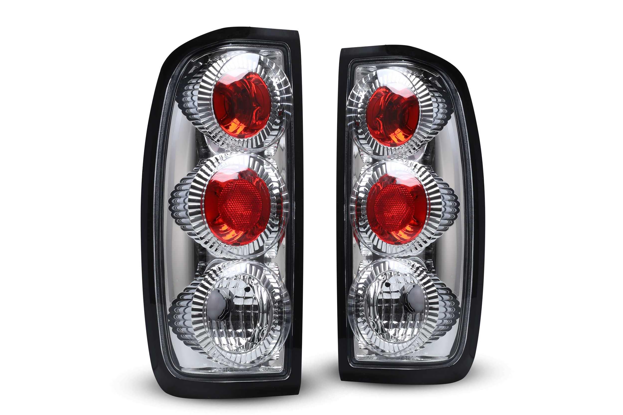 98-04 Nissan Frontier: Winjet Altezza Tail Lights - Chrome/Clear