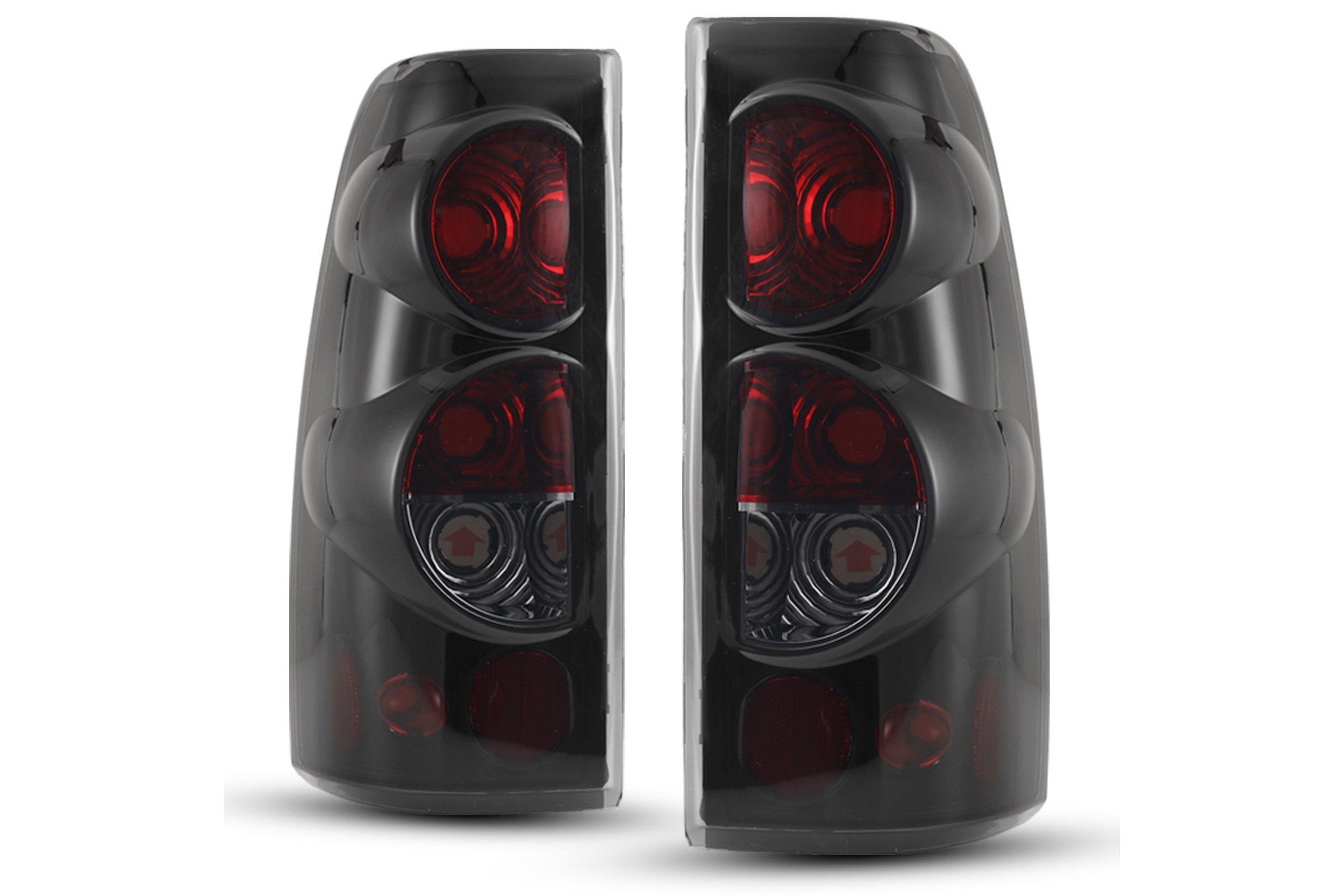 99-03 GMC Sierra: Winjet Altezza Tail Lights - Black/Smoke
