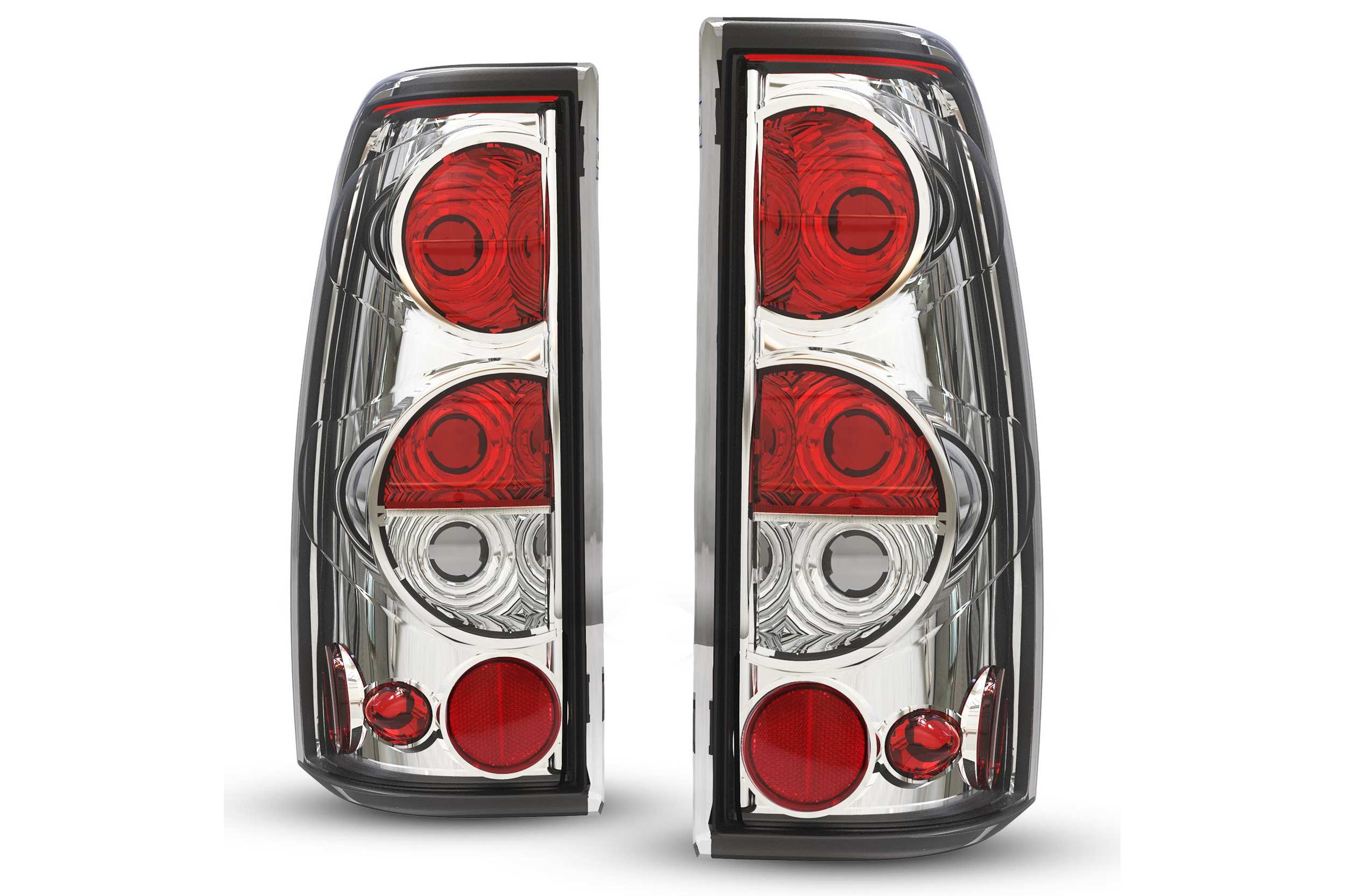 99-07 Chevrolet Silverado: Winjet Altezza Tail Lights - Chrome/Clear