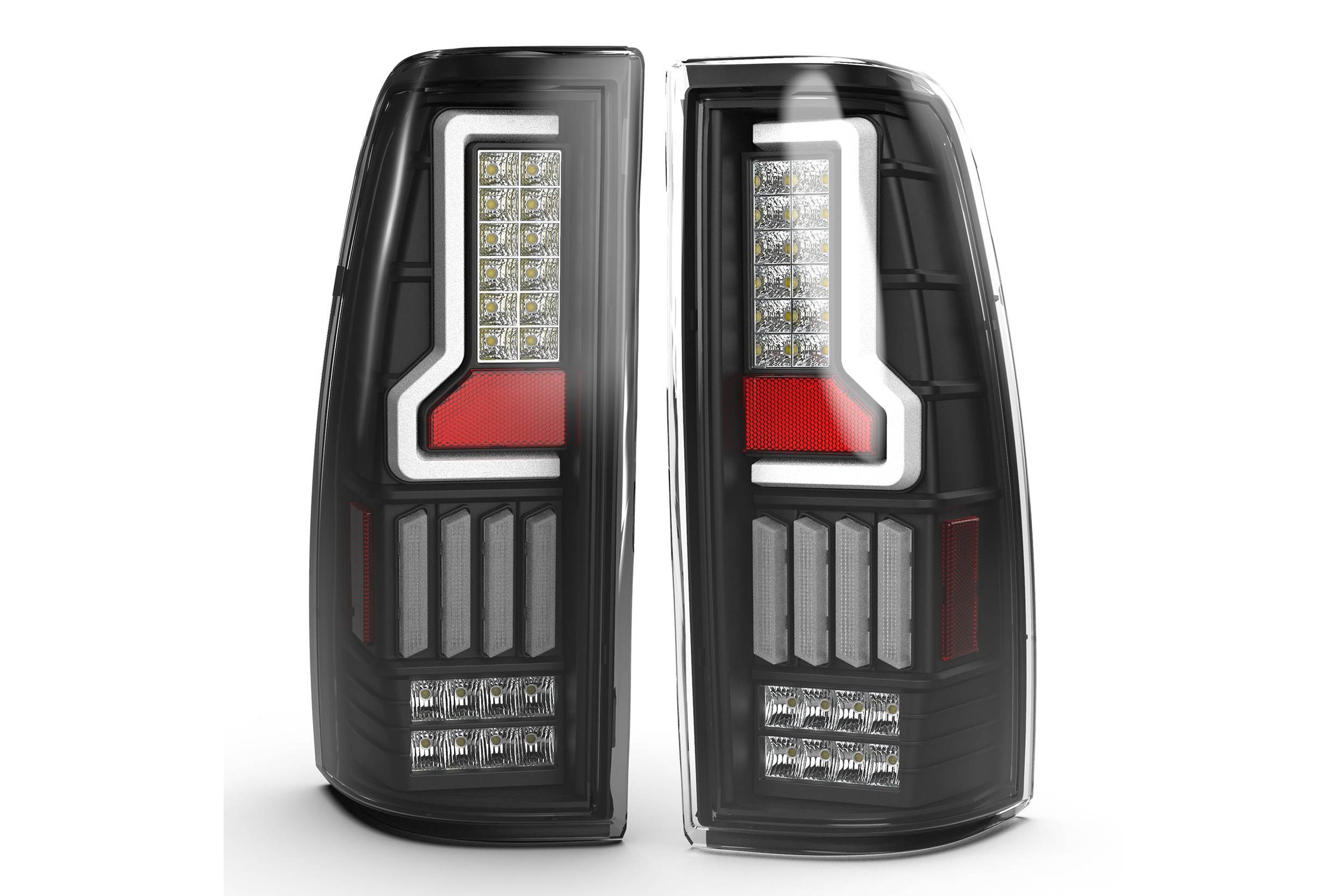 99-07 Chevrolet Silverado: Renegade LED Tail Lights - Gloss Black/Smoke