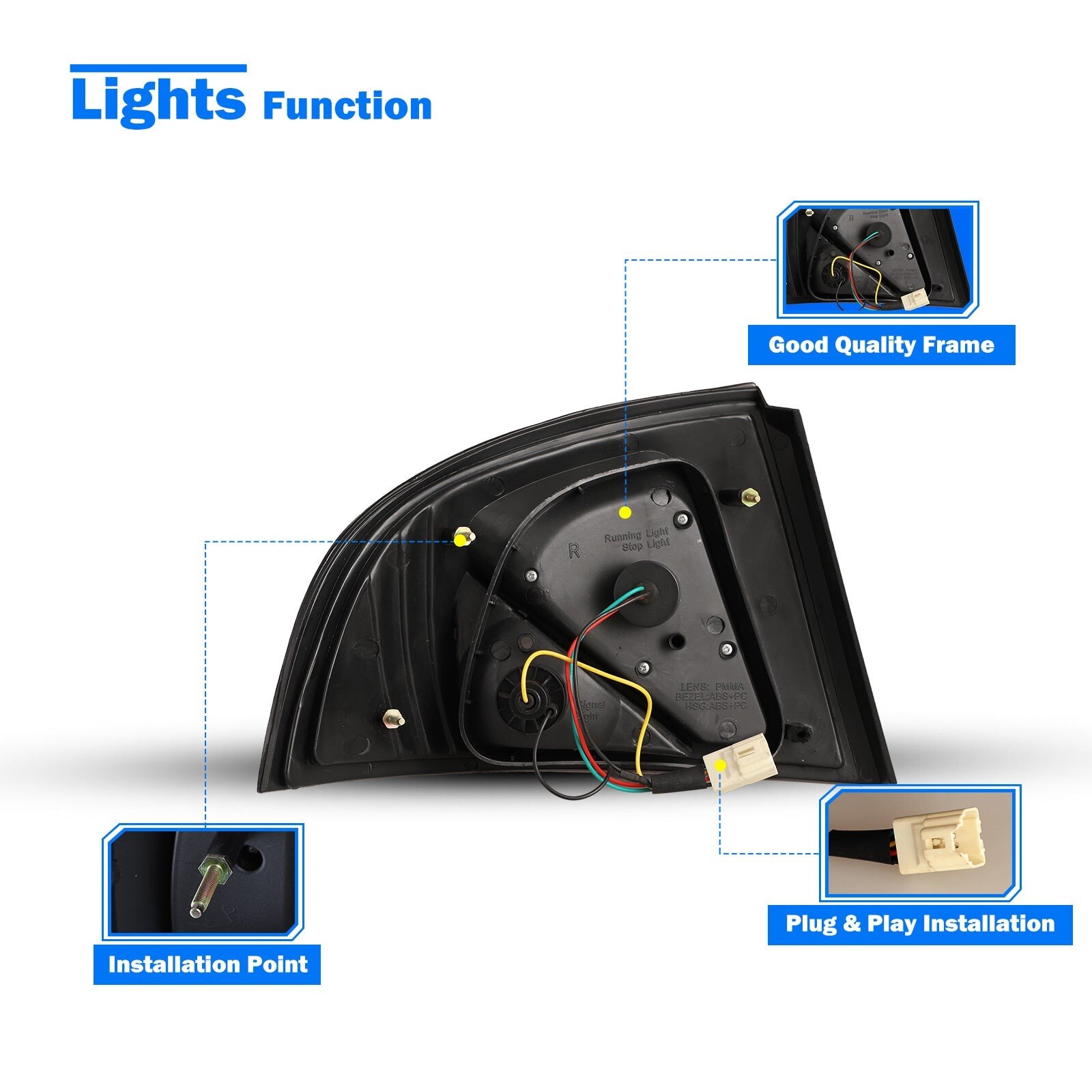 00-03 Nissan Sentra: Winjet LED Tail Lights - Black/Smoke photo 3
