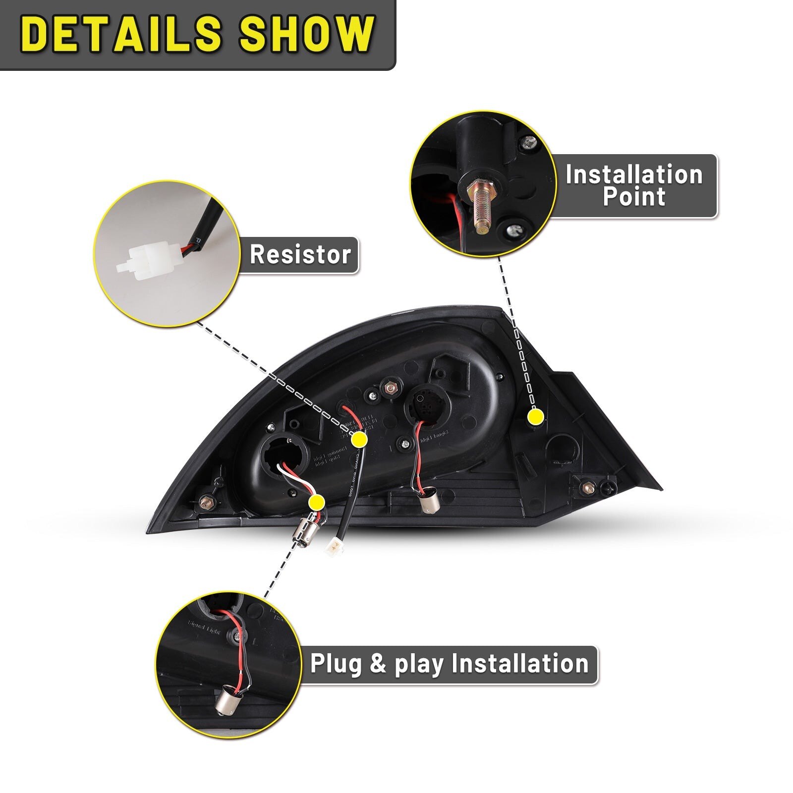 00-05 Mitsubishi Eclipse: Winjet LED Tail Lights - Black/Smoke photo 3