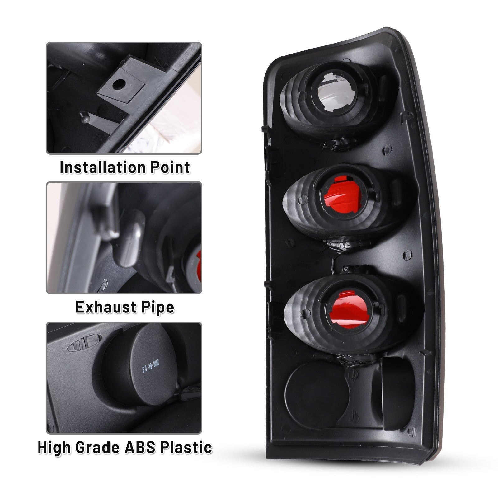 00-06 Chevrolet Tahoe: Winjet Altezza Tail Lights - Black/Smoke photo 3