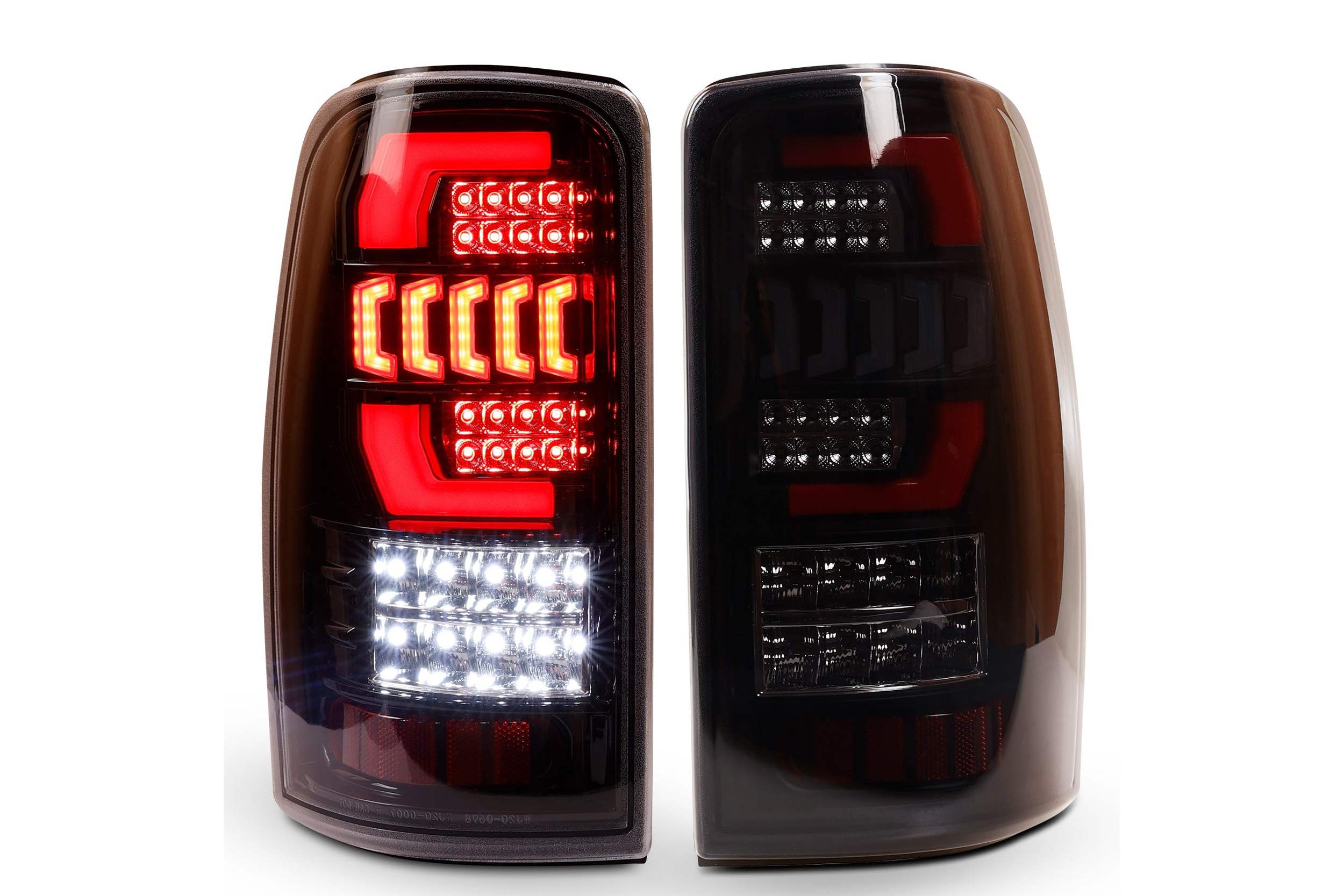 00-06 Chevrolet Tahoe: Winjet LED Tail Lights - Black/Smoke