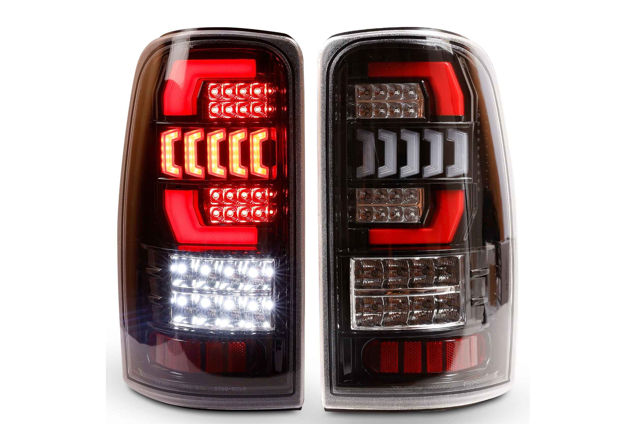 00-06 GMC Yukon: Winjet LED Tail Lights - Gloss Black/Clear photo 2