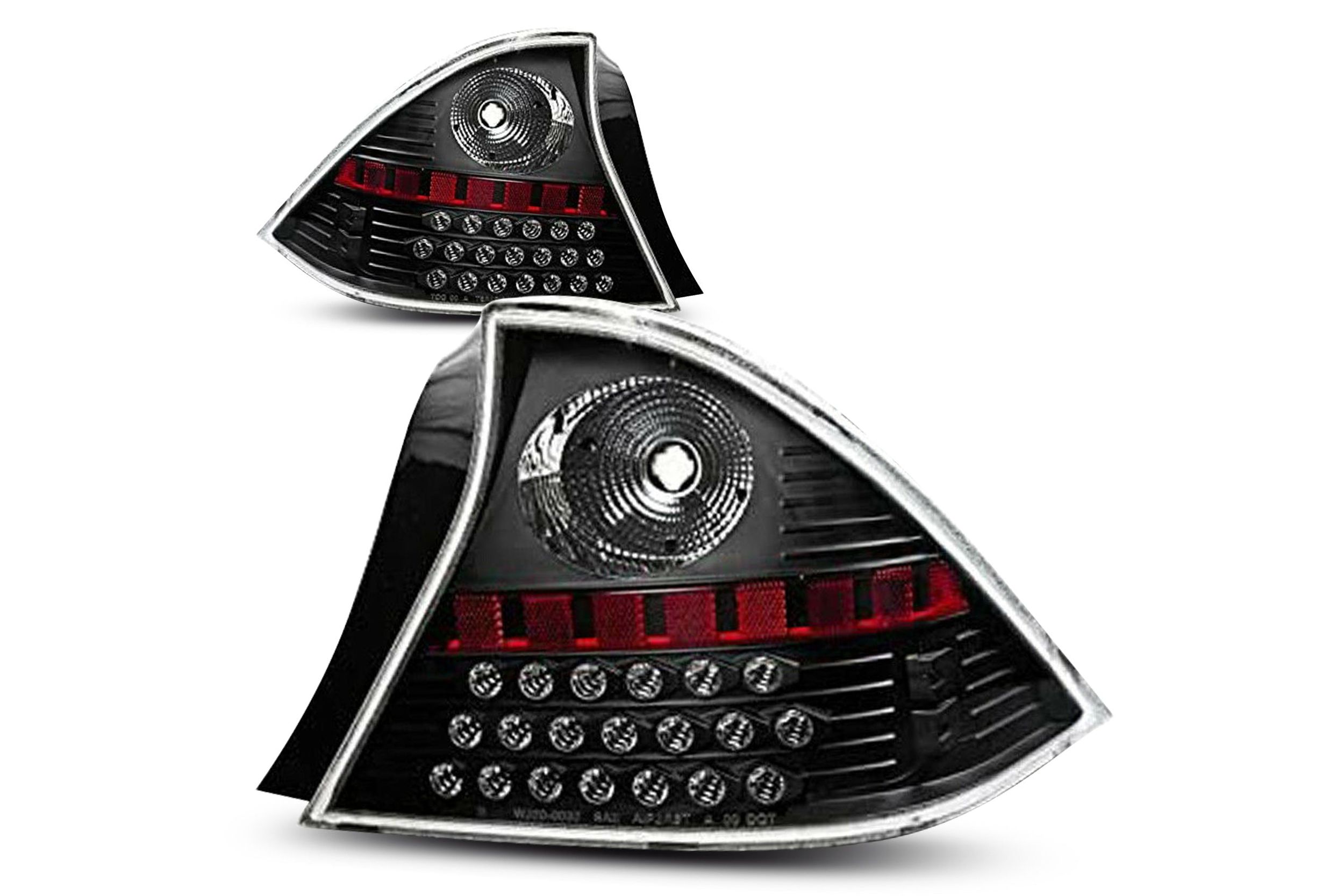 01-03 Honda Civic: Winjet LED Tail Lights - Black/Clear