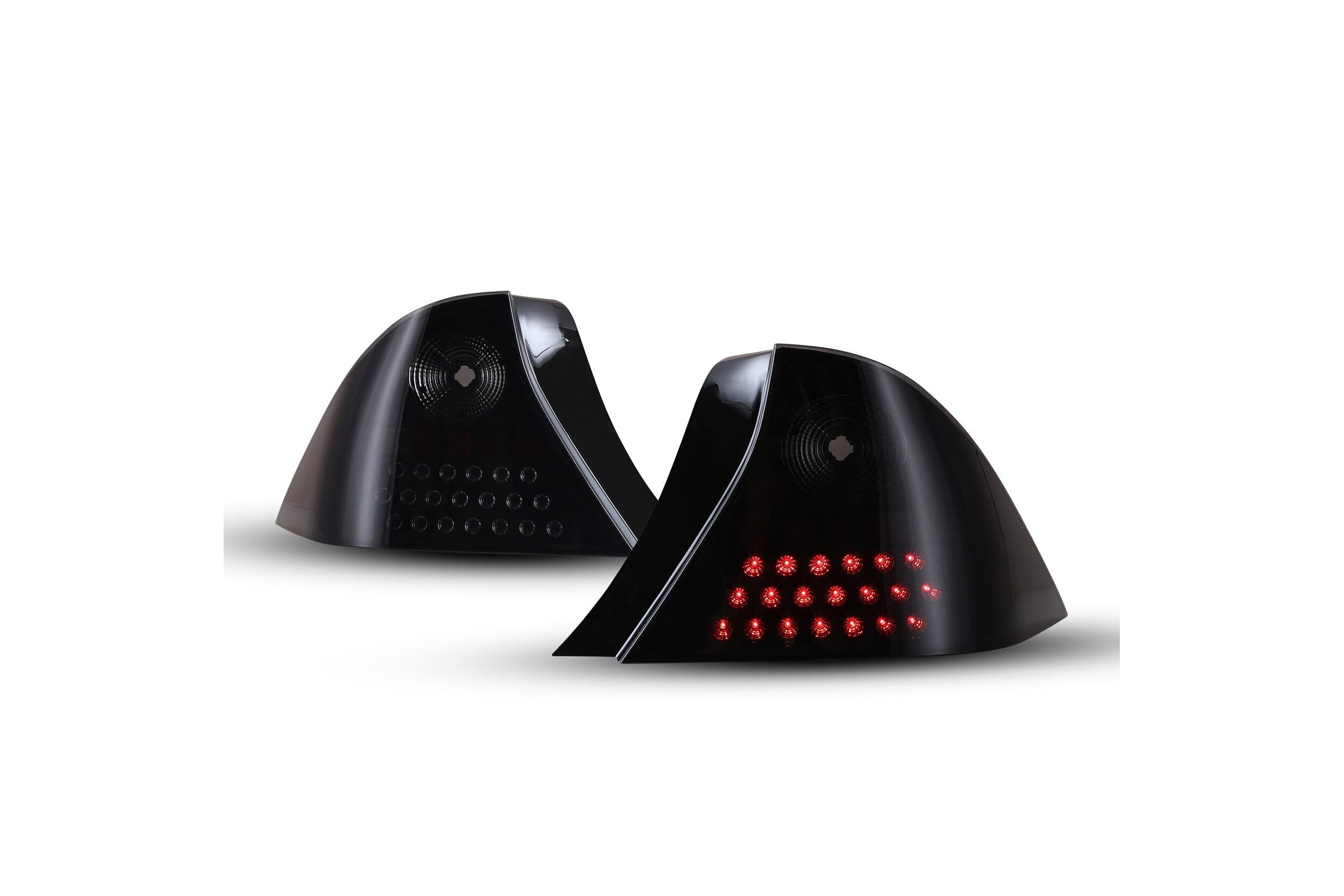 01-03 Honda Civic: Winjet LED Tail Lights - Black/Smoke