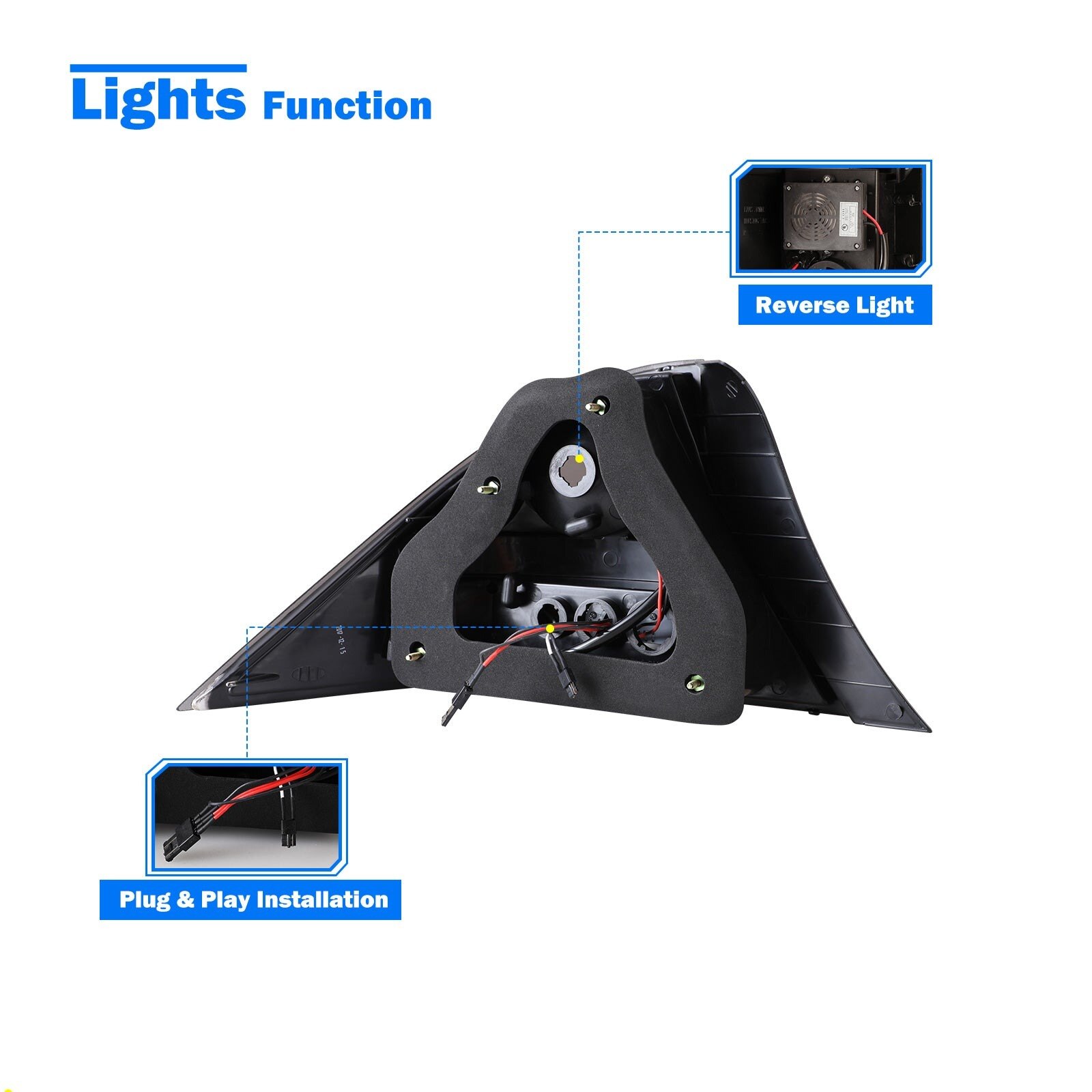 01-03 Honda Civic: Winjet LED Tail Lights - Black/Smoke photo 3