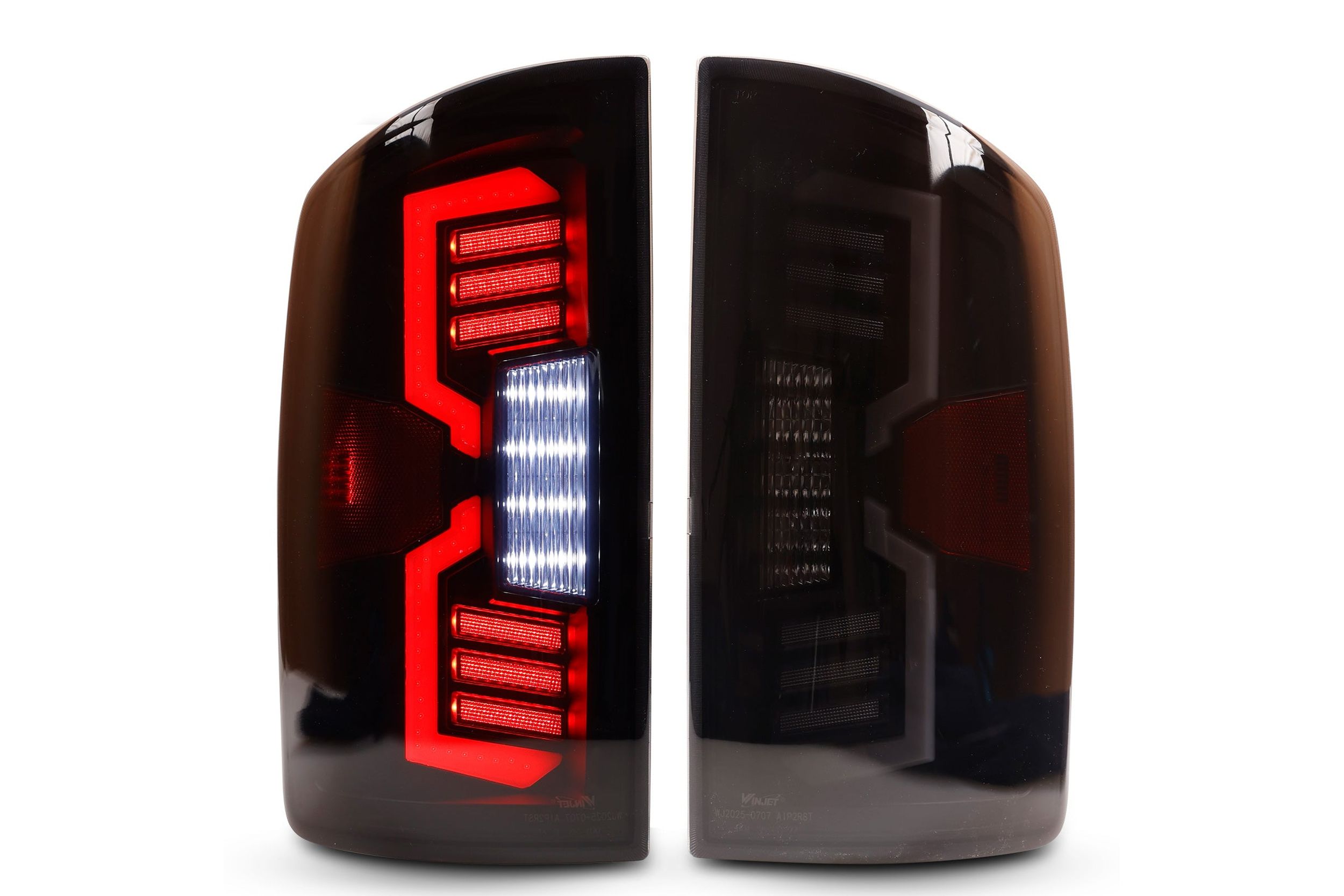 02-06 Ram 1500/HD: Winjet LED Tail Lights - Black/Smoke