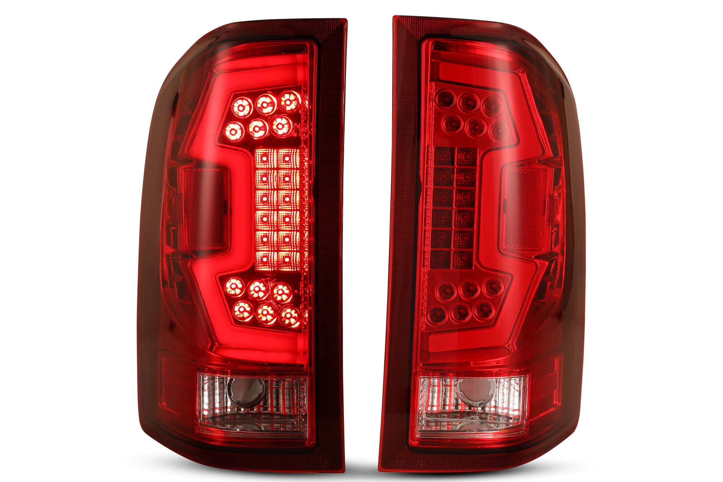 07-14 Chevrolet Silverado: Renegade LED Tail Lights - Chrome/Red photo 2