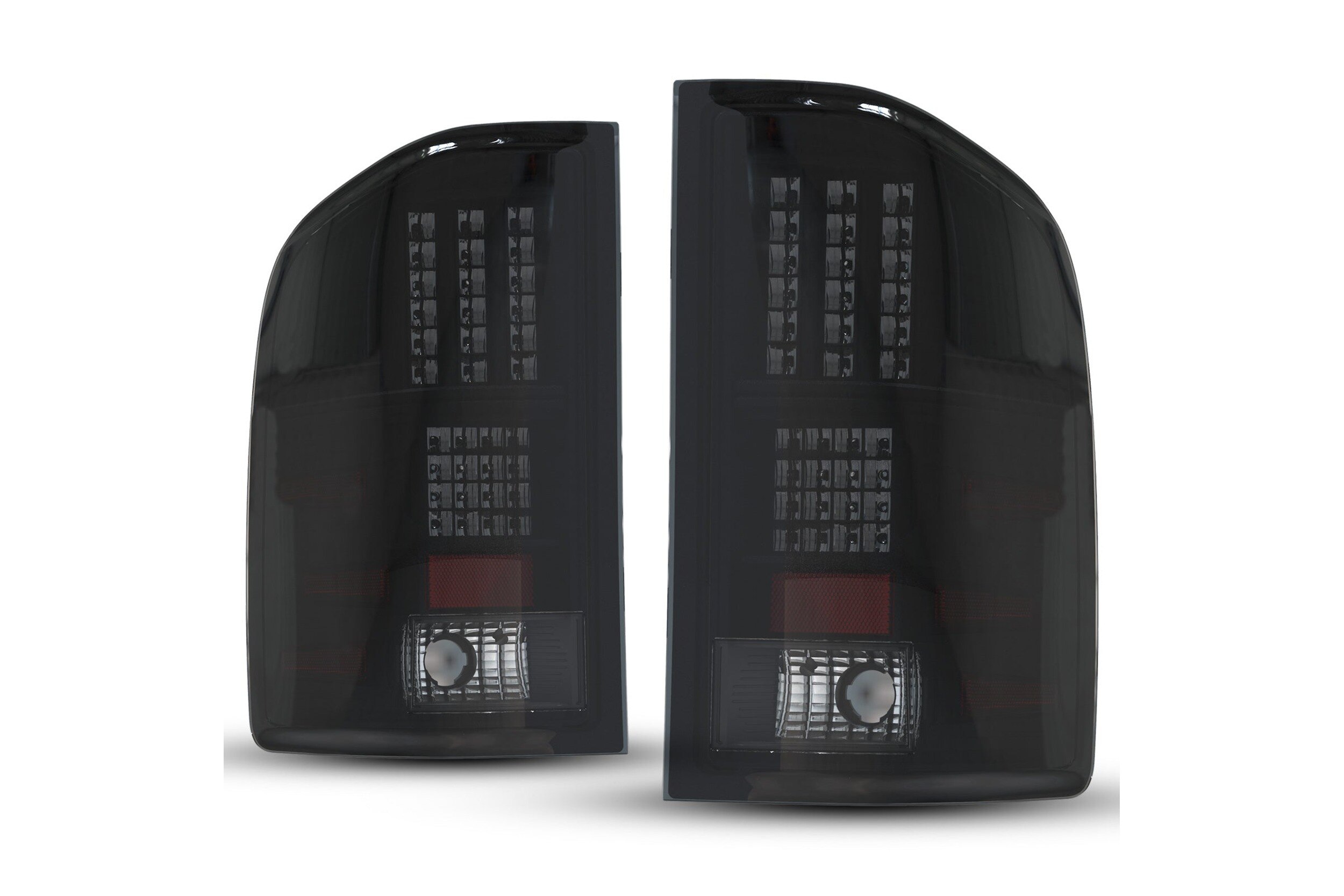 07-14 Chevrolet Silverado: Winjet LED Tail Lights - Black/Smoke