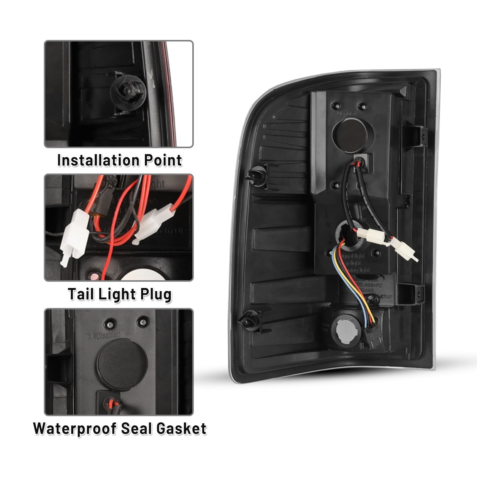 07-14 Chevrolet Silverado: Winjet LED Tail Lights - Gloss Black/Clear photo 3
