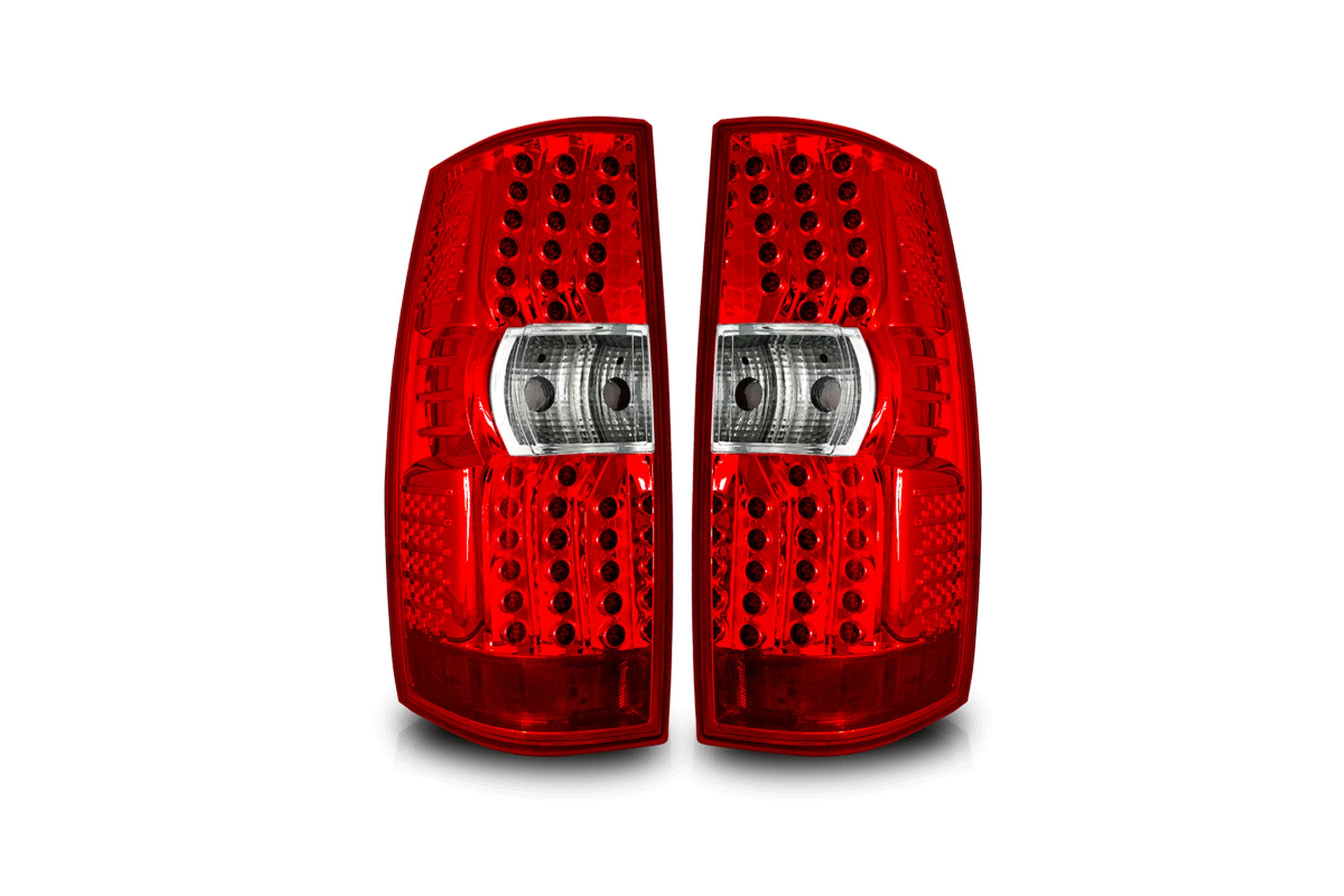 07-14 Chevrolet Tahoe: Winjet LED Tail Lights - Chrome/Red