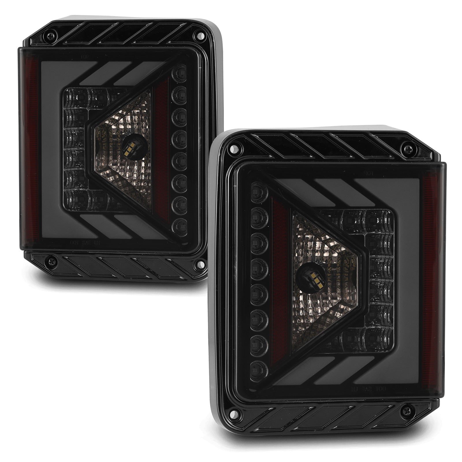 07-18 Jeep Wrangler JK: Winjet LED Tail Lights - Black/Smoke photo 2