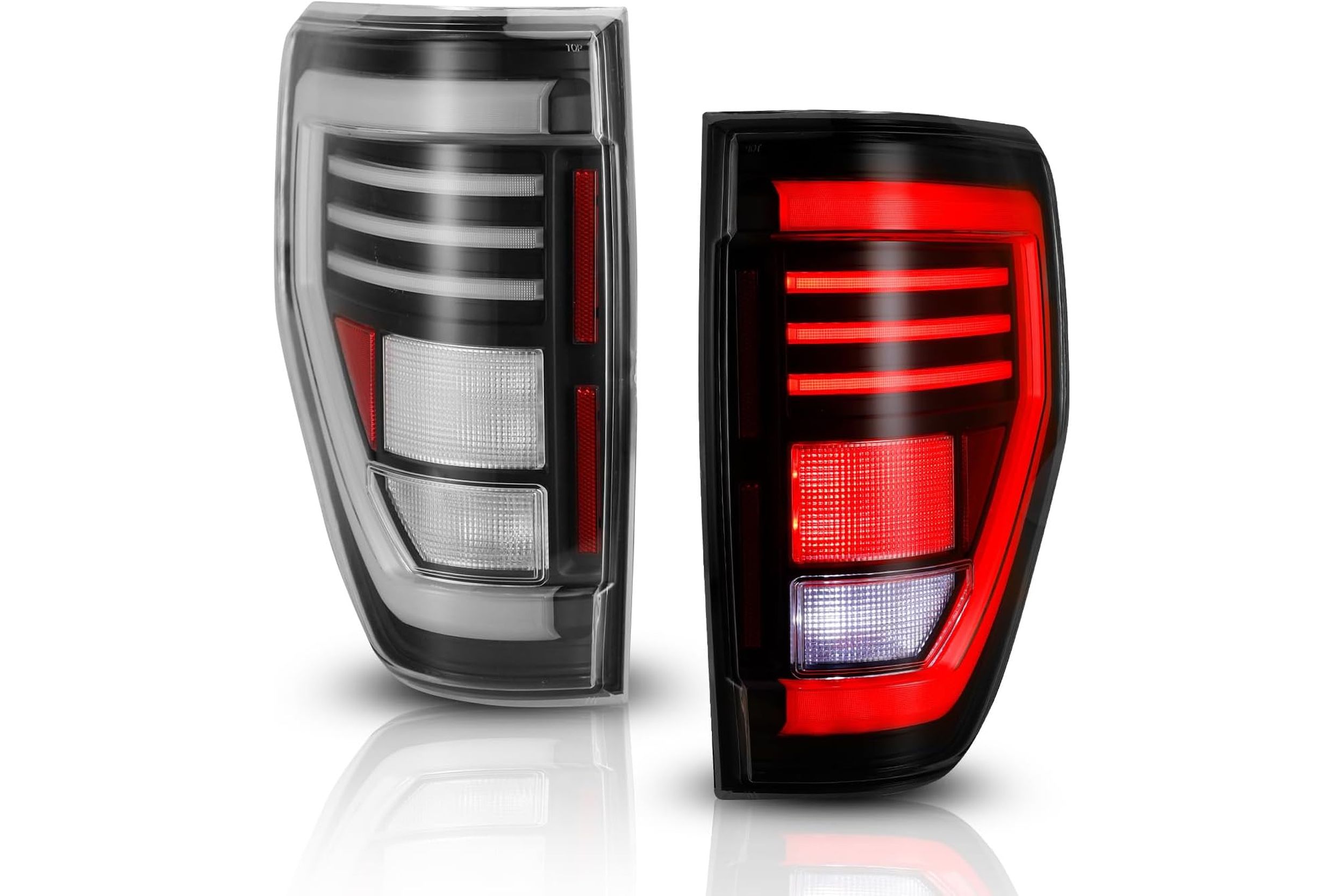 09-14 Ford F-150: Winjet LED Tail Lights - Black/Clear