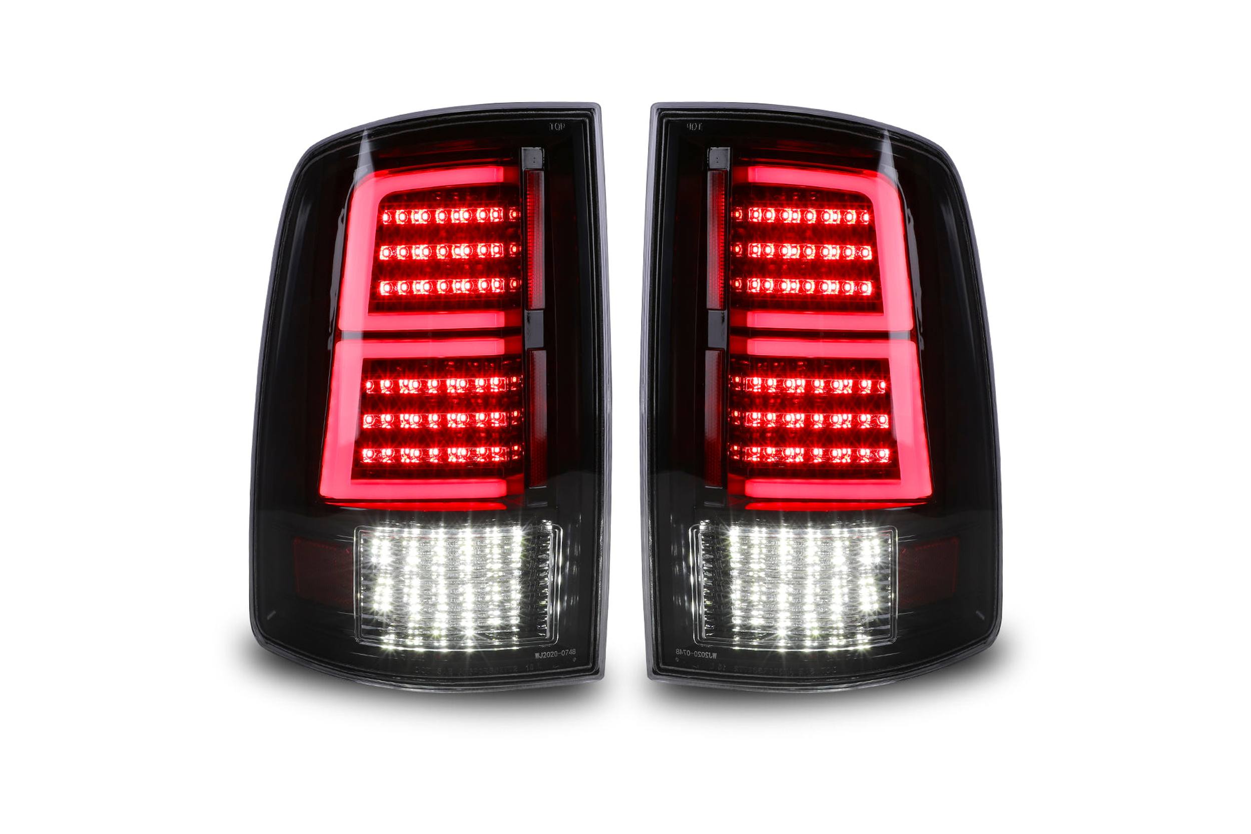 19-23 Ram 1500 Classic: Winjet LED Tail Lights - Gloss Black/Clear