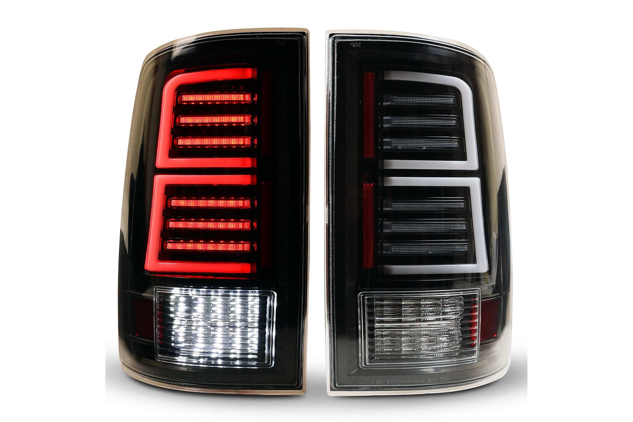 09-19 Ram 1500/HD: Renegade LED Tail Lights - Black/Clear