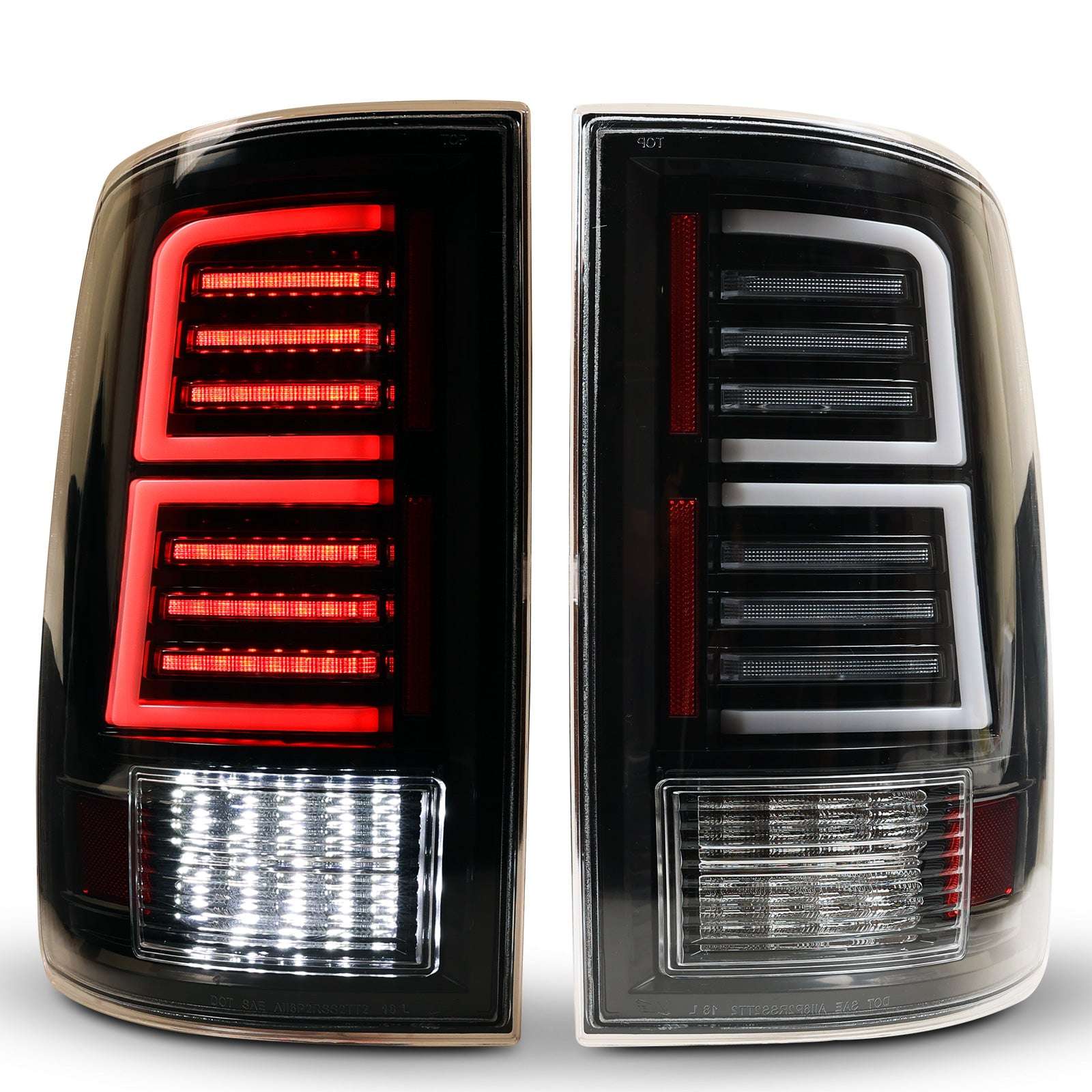 19-23 Ram 1500 Classic: Renegade LED Tail Lights - Black/Clear photo 2