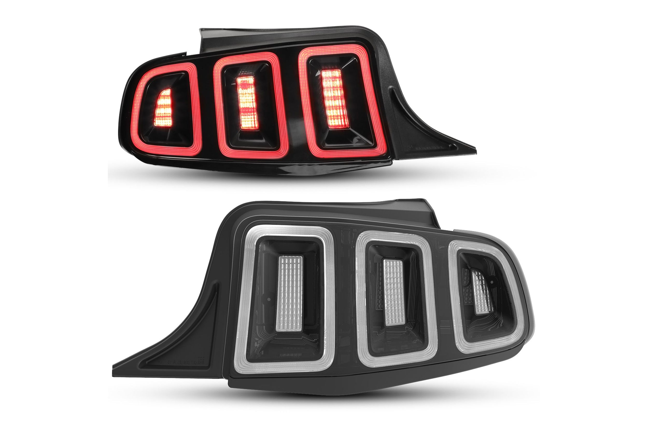 10-14 Ford Mustang: Renegade LED Tail Lights - Gloss Black/Smoke