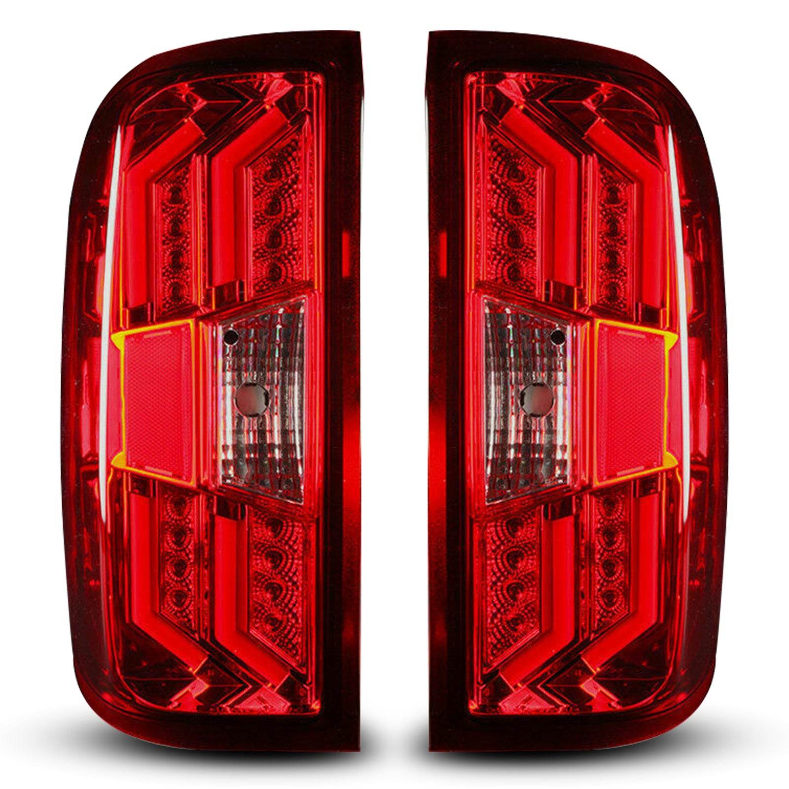 14-19 Chevrolet Silverado: Renegade LED Tail Lights - Chrome/Red photo 2