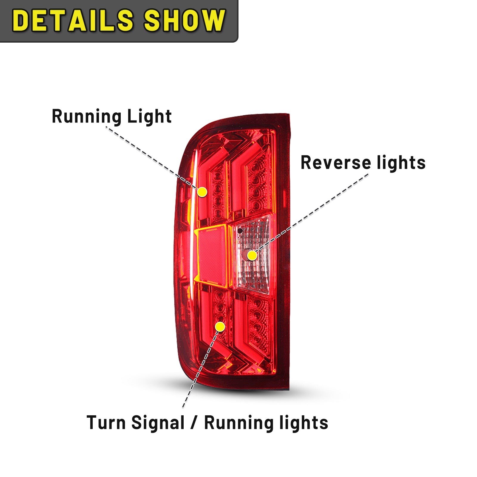 14-19 Chevrolet Silverado: Renegade LED Tail Lights - Chrome/Red photo 3