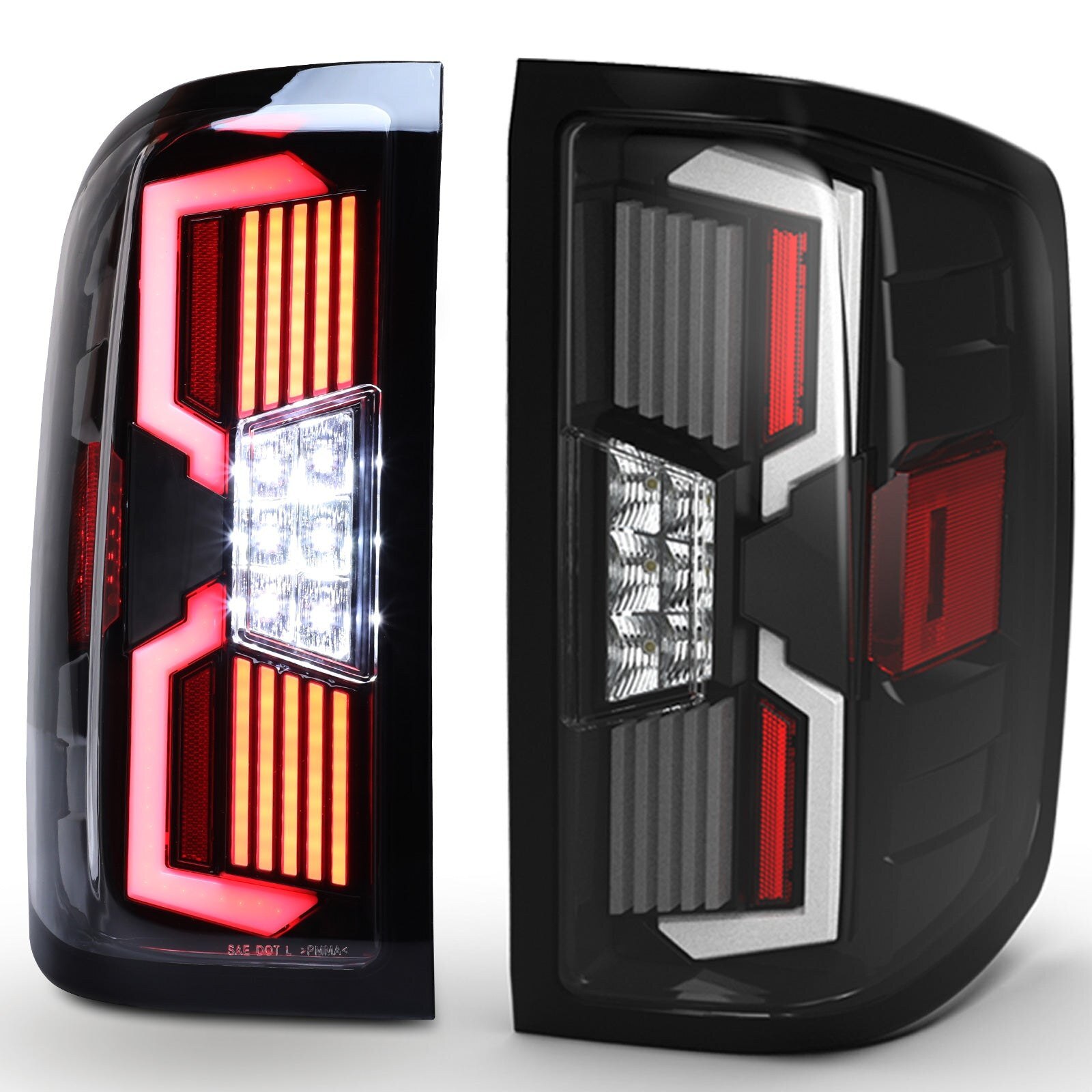 14-19 Chevrolet Silverado: Renegade LED Sequential Tail Lights - Chrome/Red photo 4