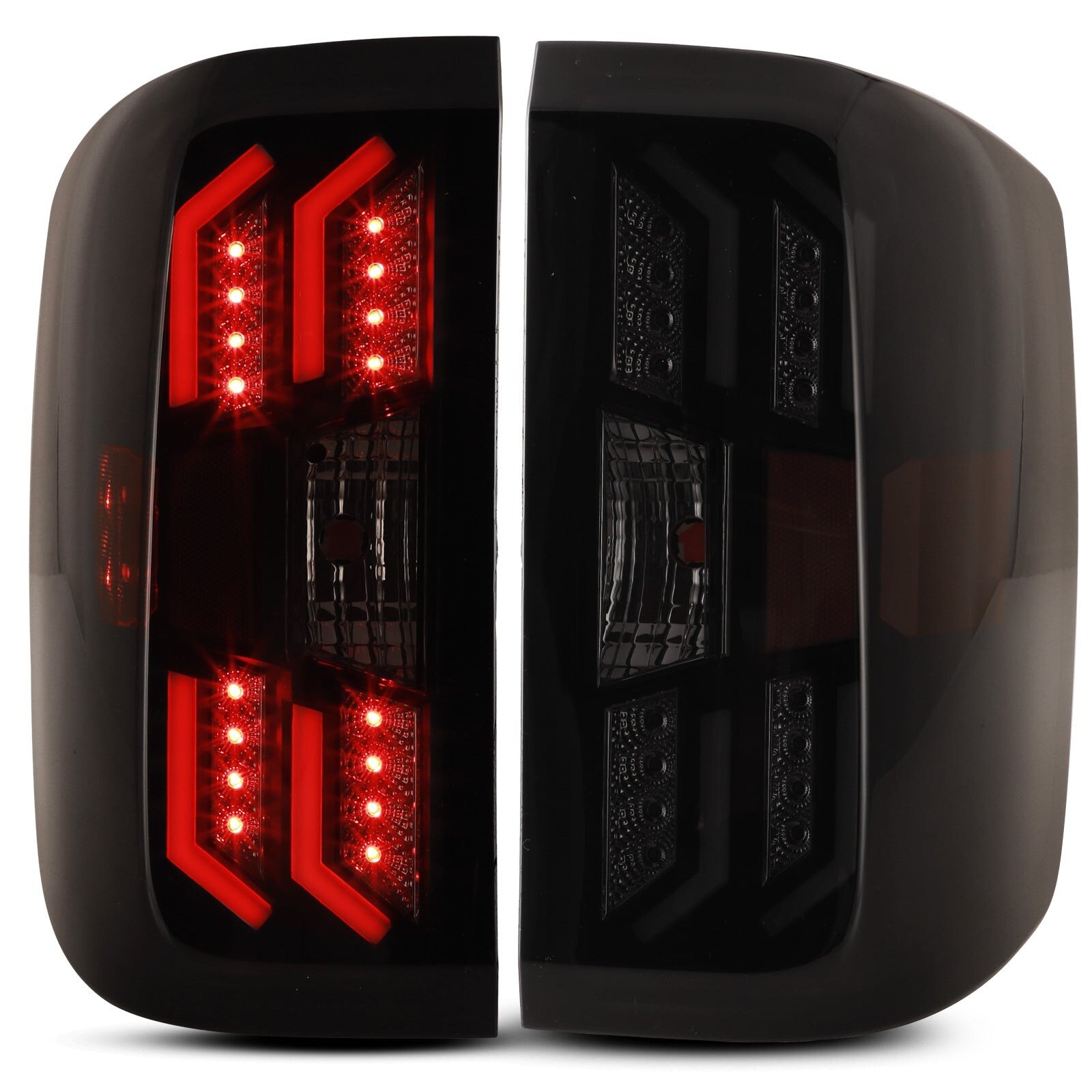 14-19 Chevrolet Silverado: Renegade LED Tail Lights - Black/Smoke photo 2
