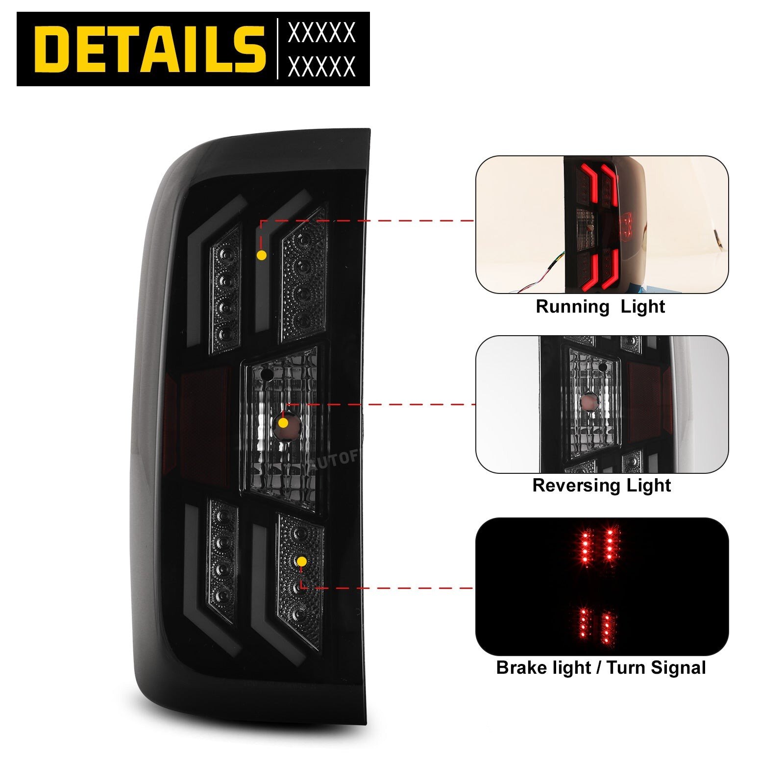 14-19 Chevrolet Silverado: Renegade LED Tail Lights - Black/Smoke photo 3