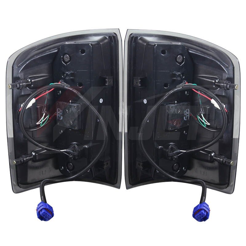 14-19 GMC Sierra: Winjet LED Tail Lights - Gloss Black/Clear photo 2